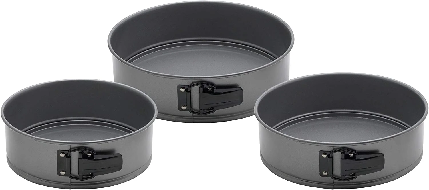 Mrs. Anderson’s Baking Non-Stick Springform Pans, European Carbon Steel, PFOA Free, Set of 3