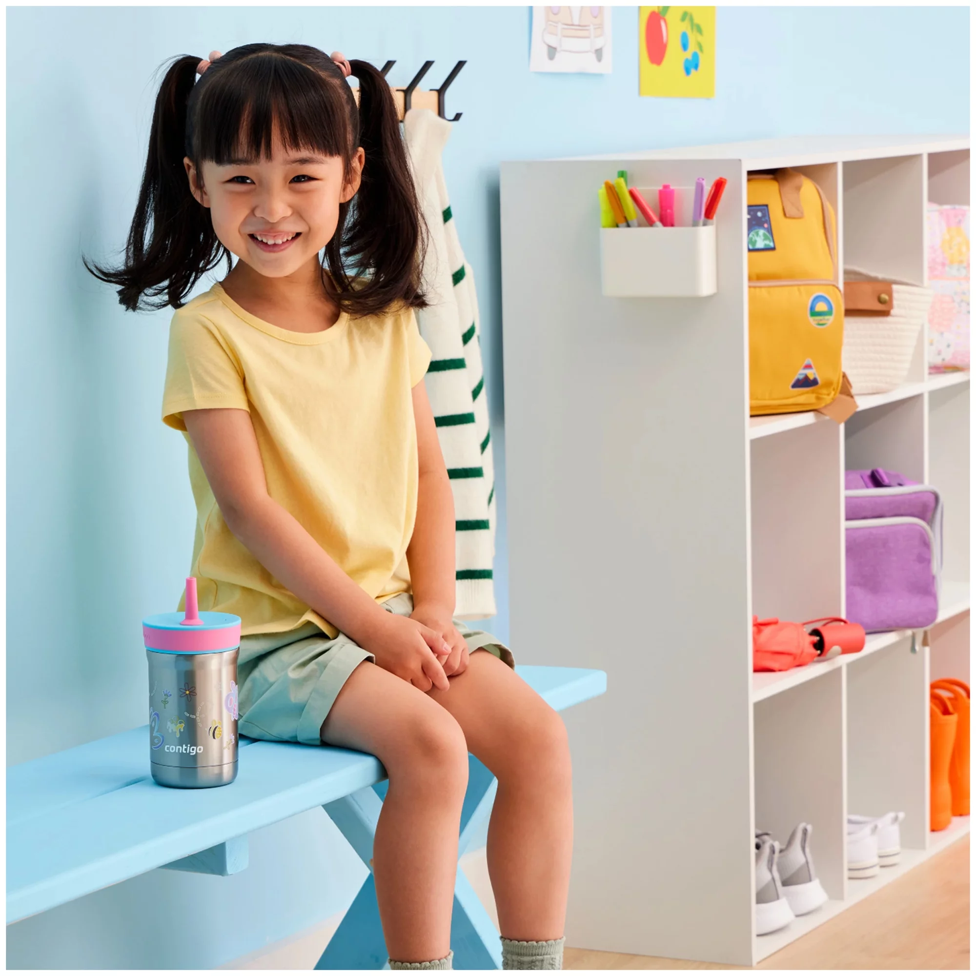 Contigo Kid's 12 oz. Leighton Stainless Steel Tumbler - Raspberry/Azalea