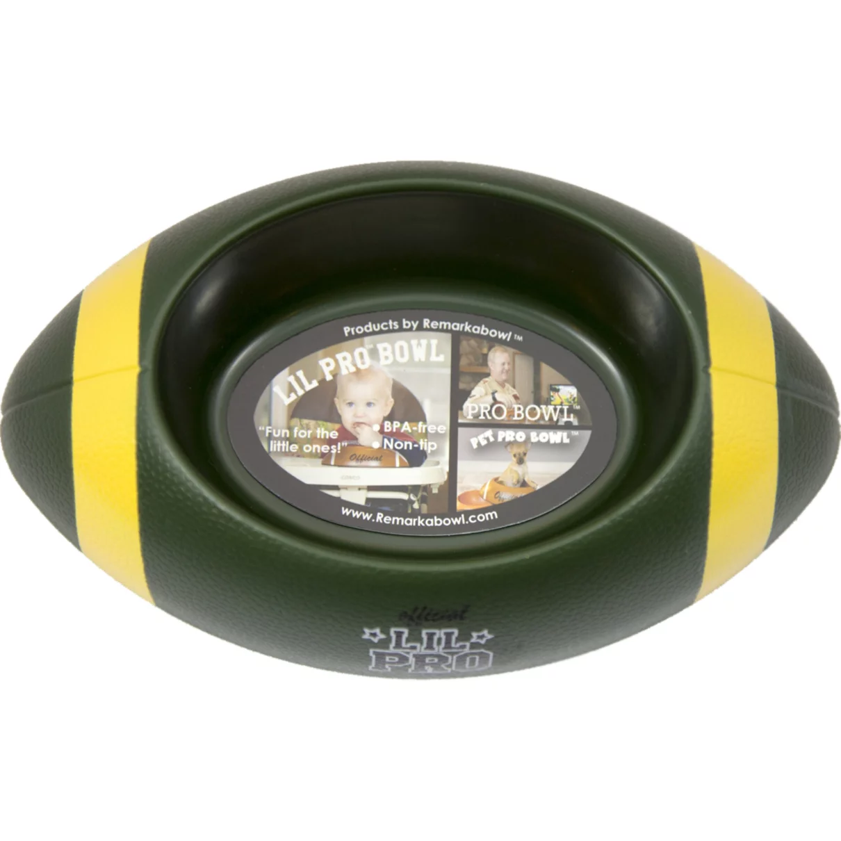 Remarkabowl, Lil Pro Dish Set, Football, Green