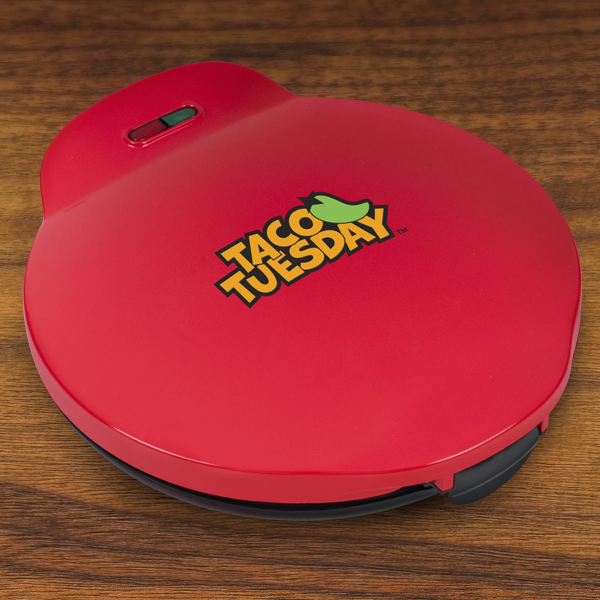 Taco Tuesday TTEQM10RD Deluxe 10-Inch 6-Wedge Electric Quesadilla Maker with Extra Stuffing Latch