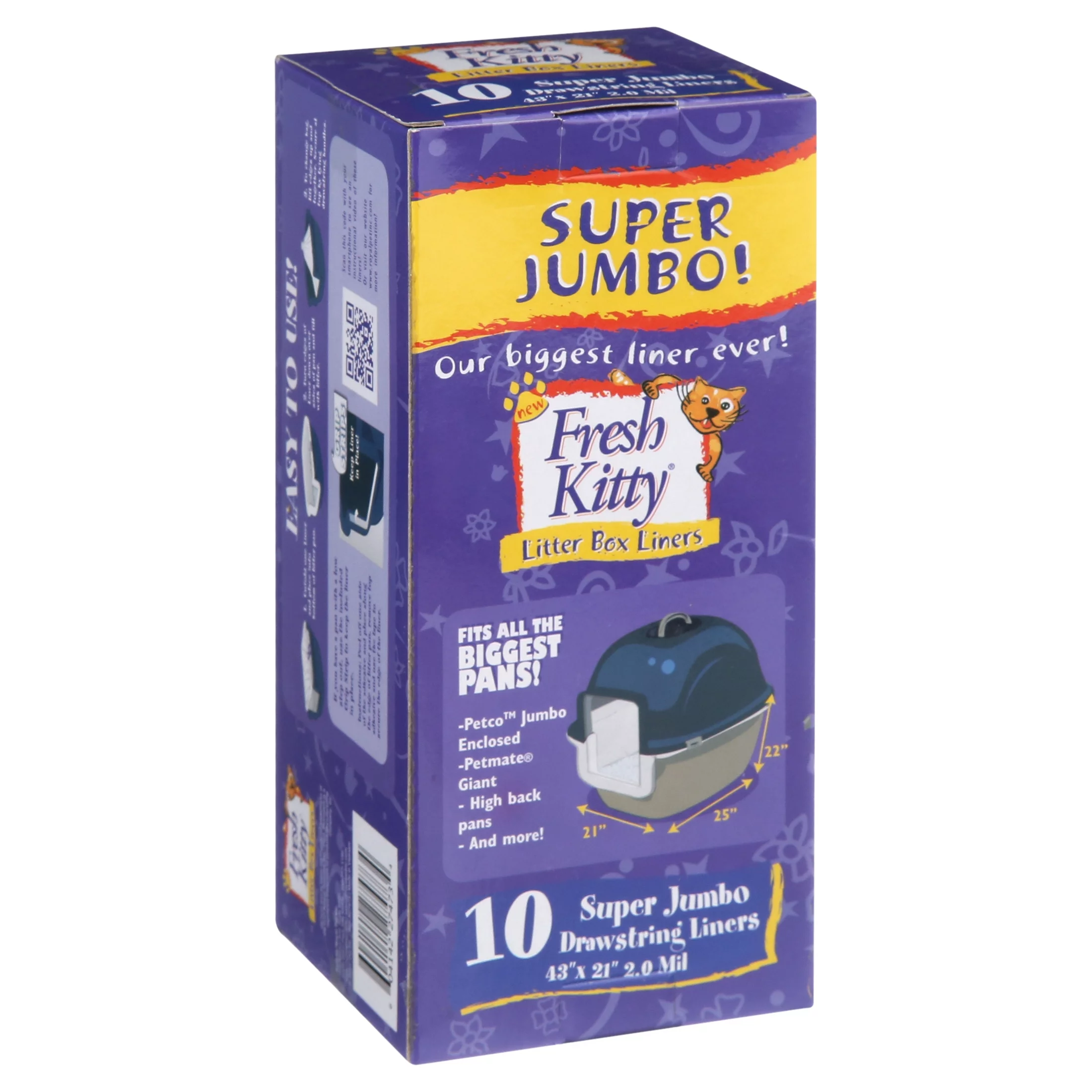 Fresh Kitty 10 ct Super Jumbo Liners 2 mil