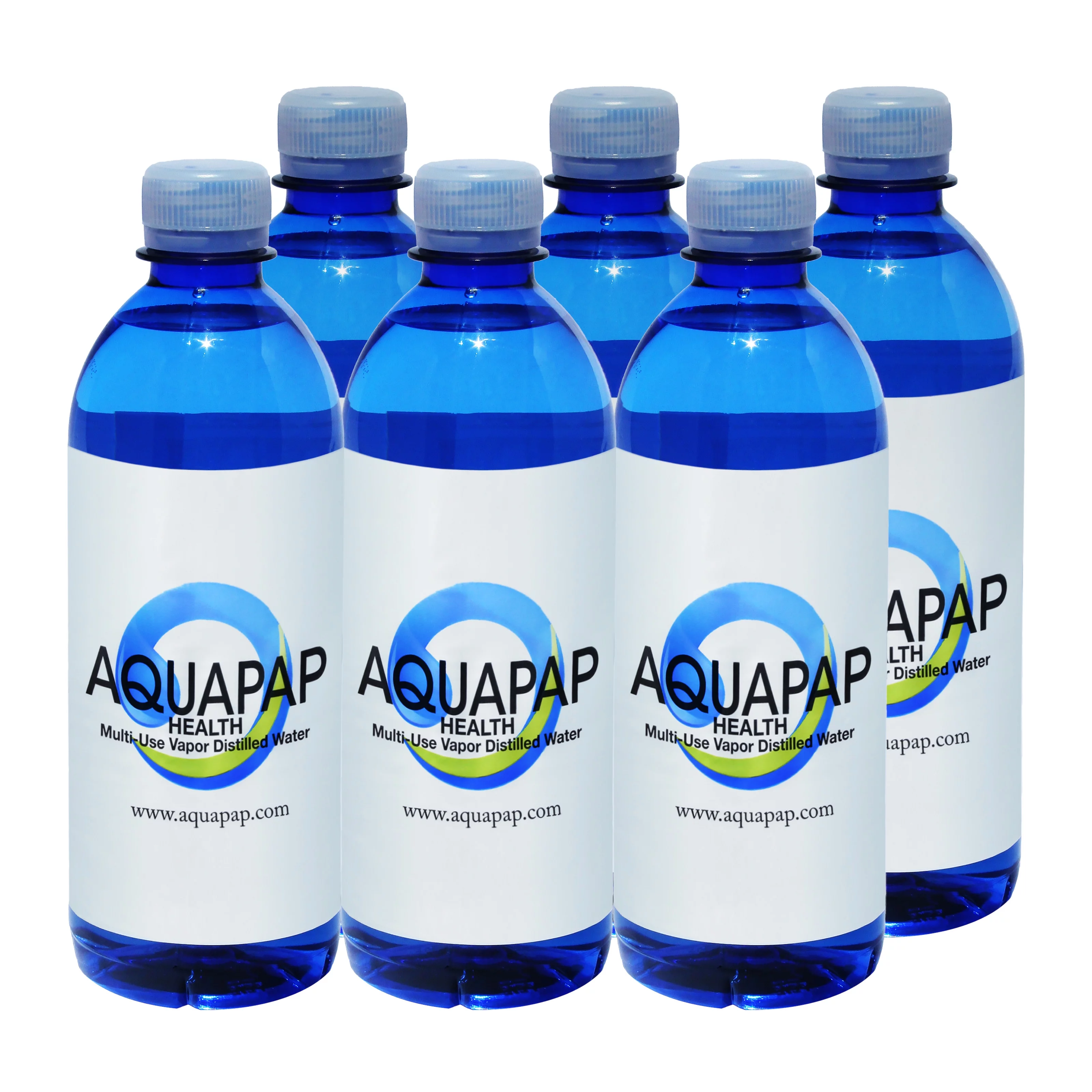 AQUAPAP Distilled Water 16.9 Ounce 6 Pack for CPAP and Health | 2-3 Nights per Bottle |for use with Resmed and Respironic Machines