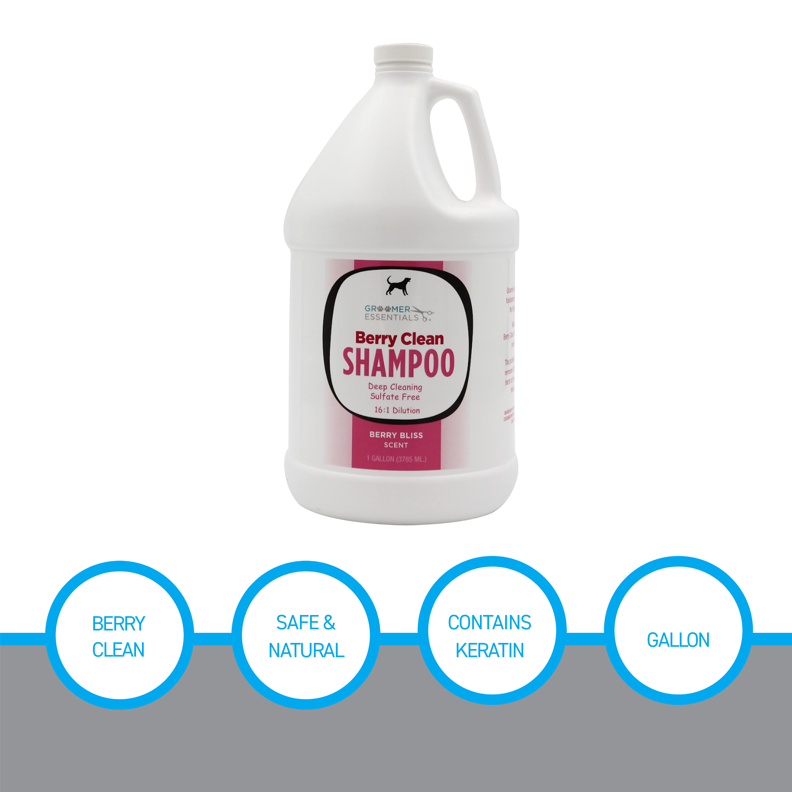 Groomer Essential Berry Clean Dog Shampoo Gallon