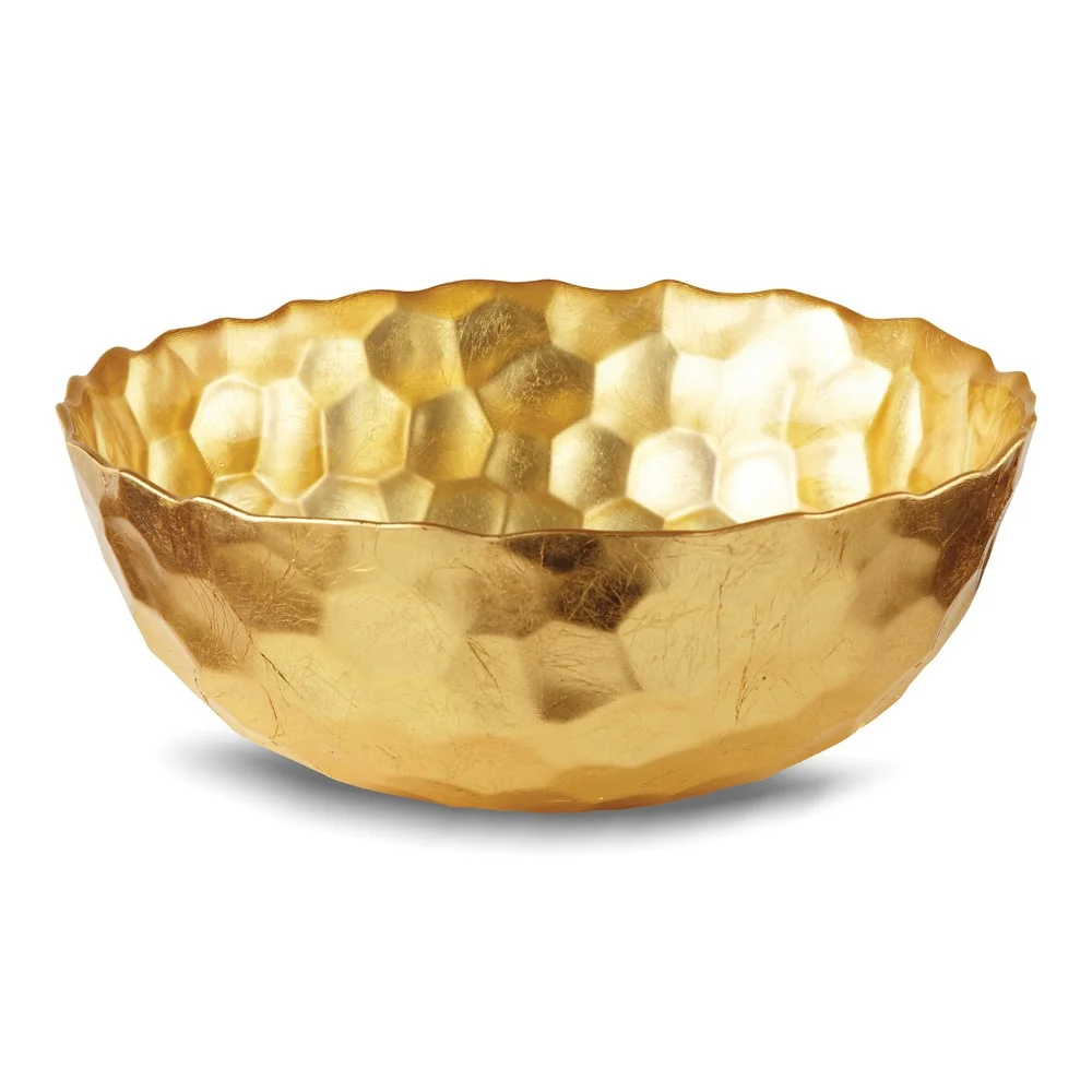 Large Odessa Golden Turkish Glass Bowl QGM18210
