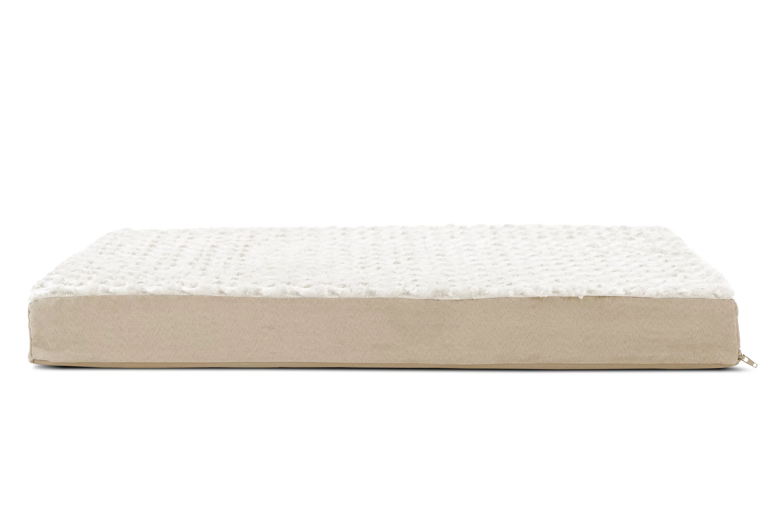 FurHaven Pet Products Ultra Plush Memory Top Deluxe Mattress Pet Bed for Dogs & Cats - Cream, Medium