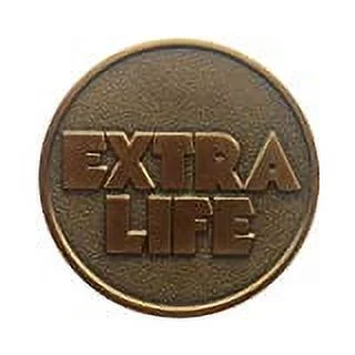 Extra Life Coin Quarter - Ready Player One Extra Life Props Replica - Bronze