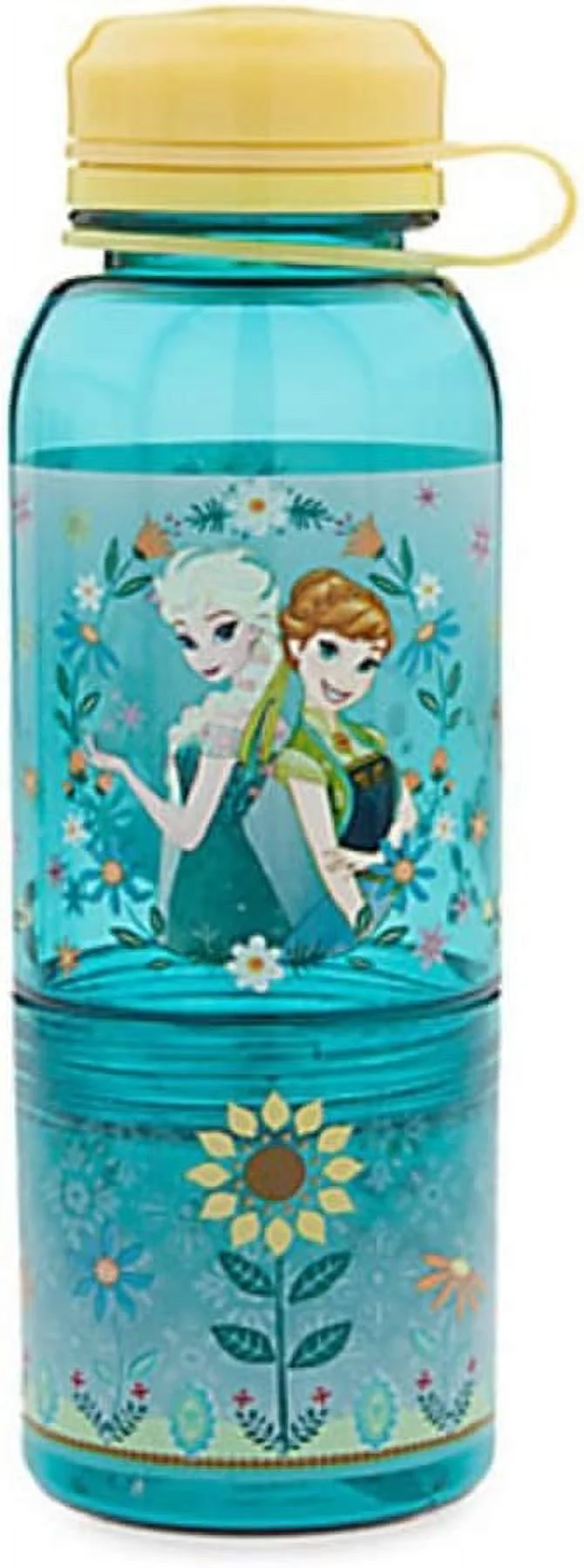 Disney Store Frozen Fever Plastic Snack Drink Water Bottle New 2016