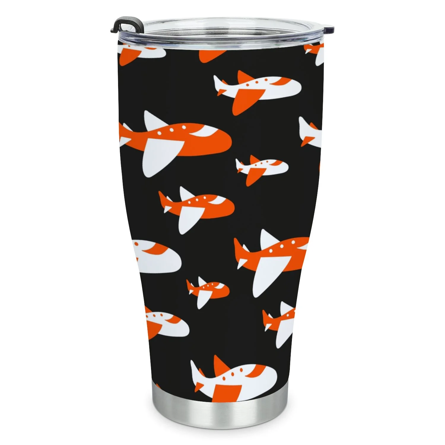 Hidove Stainless Steel Tumbler, Kids Print with Airplanes 30oz Leak Proof & Stainless Steel Bottle for Hot & Cold Drinks - Coffee Travel Mug, Water Metal Canteen, Thermal Cup