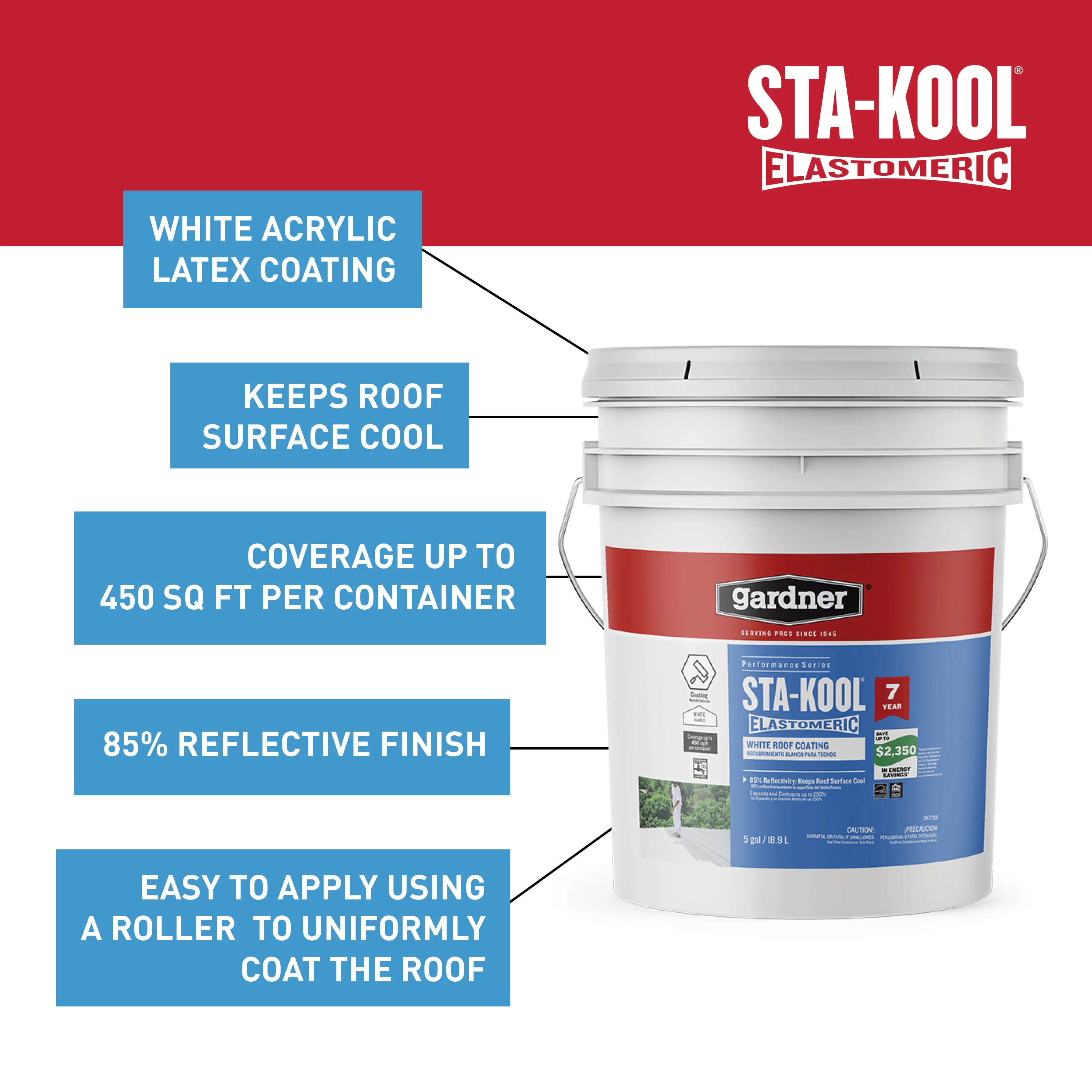 Gardner-Gibson Sta-Kool 7-Year Elastomeric Roof Coating