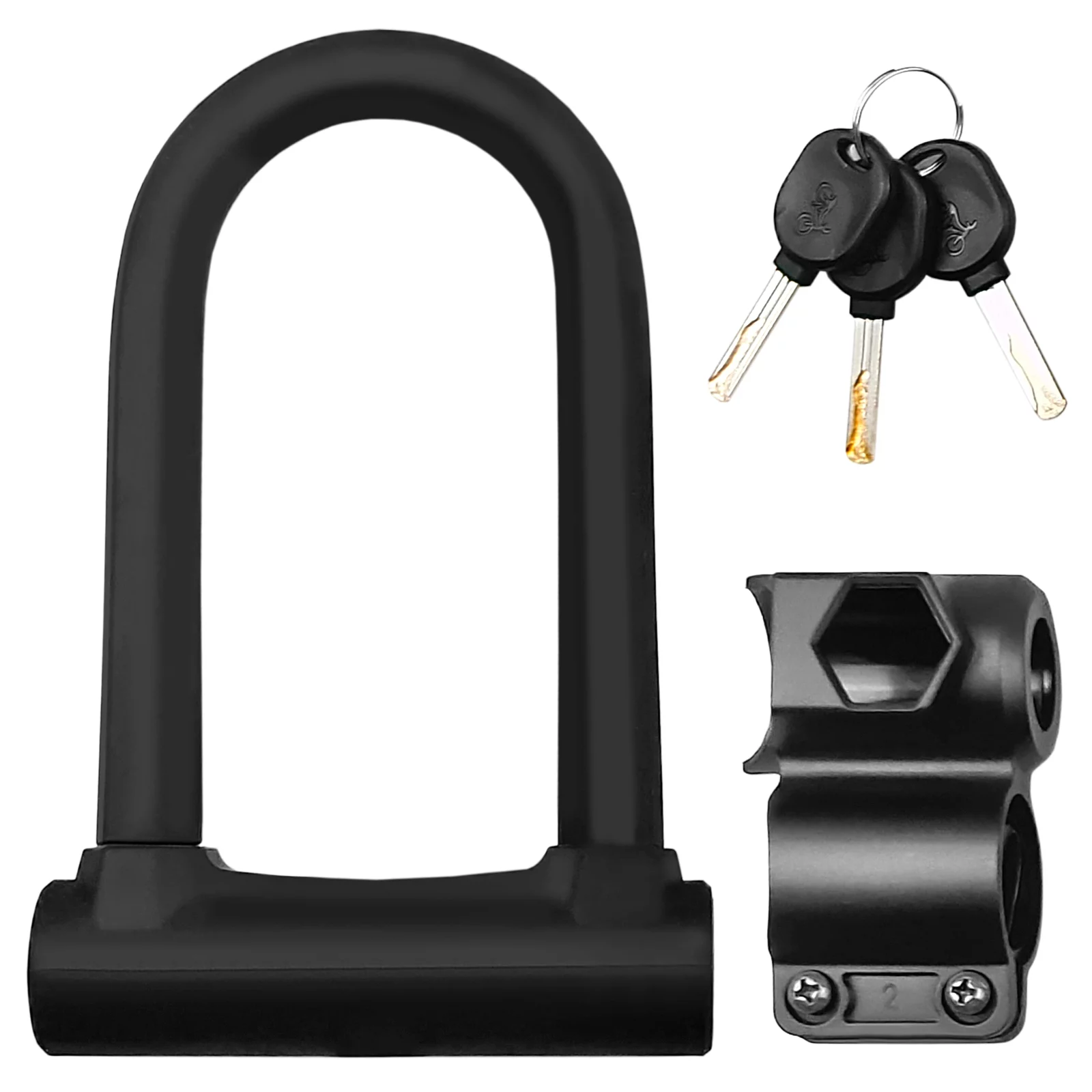 ammoon Bike U Lock for Maximum Heavy Duty Lock with Mounting Bracket
