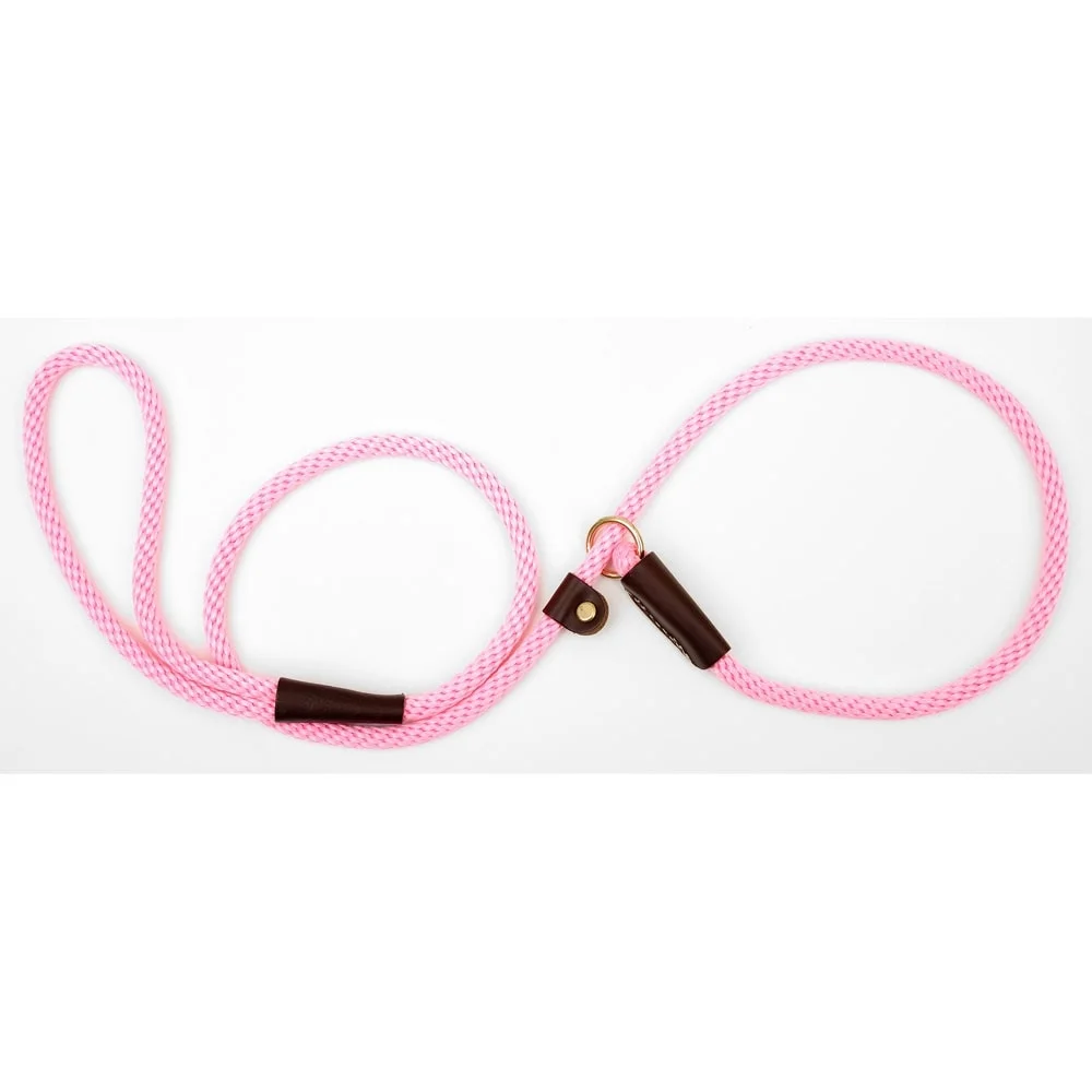 Mendota Slip Dog Lead 6ft x 1/2in Hot Pink
