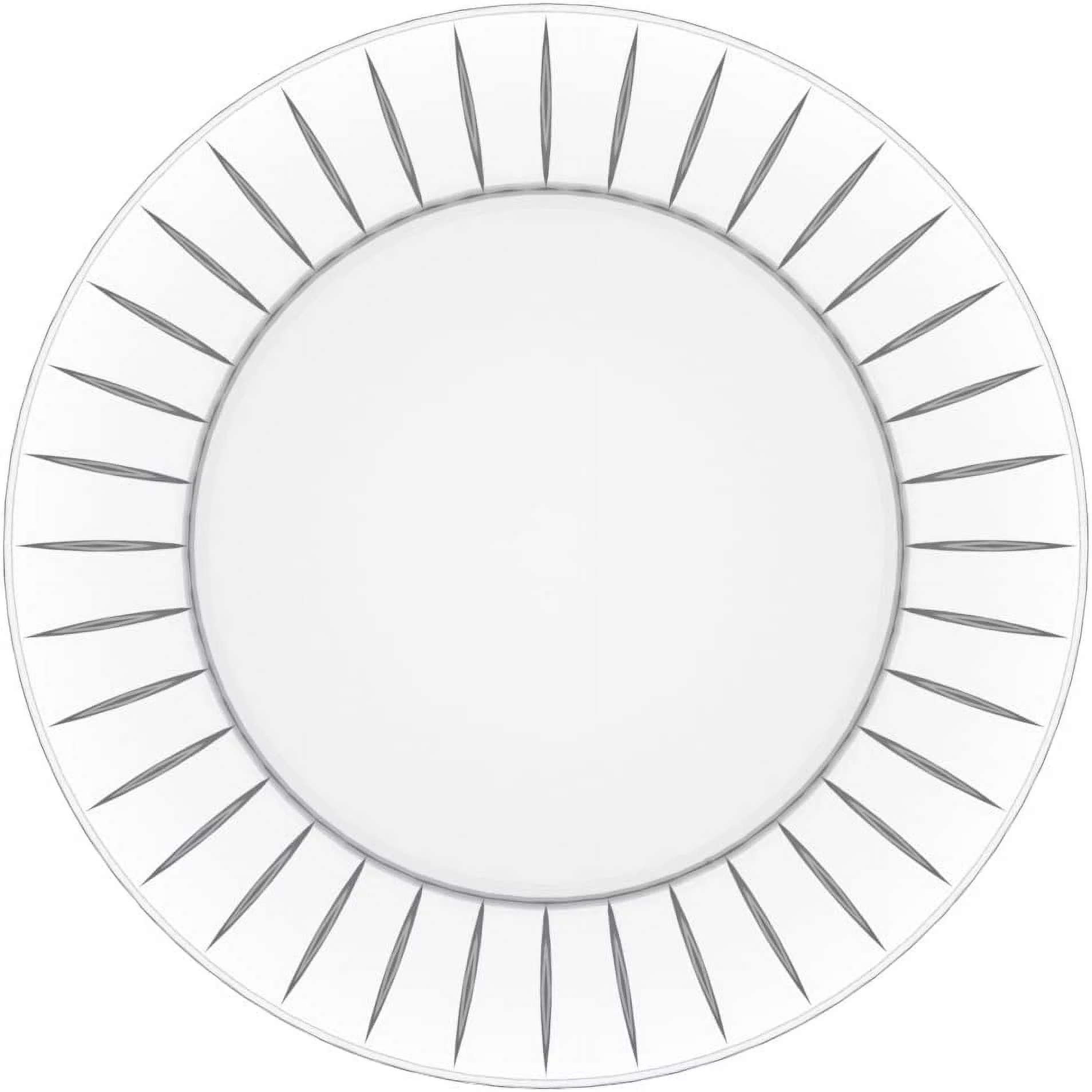 RUO - European - Glass - Designed Border - Clear - Charger - Plate - 12.5