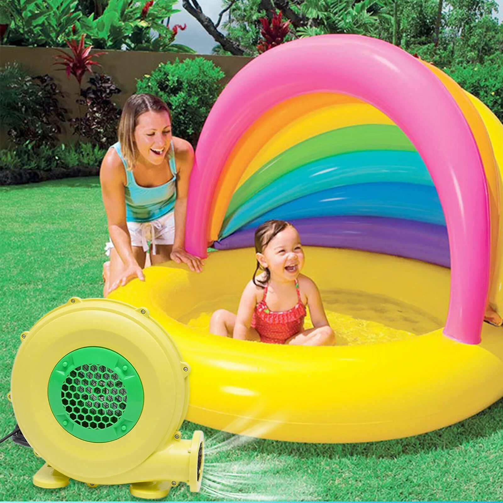 DENEST 350W Electric Air Blower Handheld Pump Fan Commercial Inflatable Bouncer 1500Pa