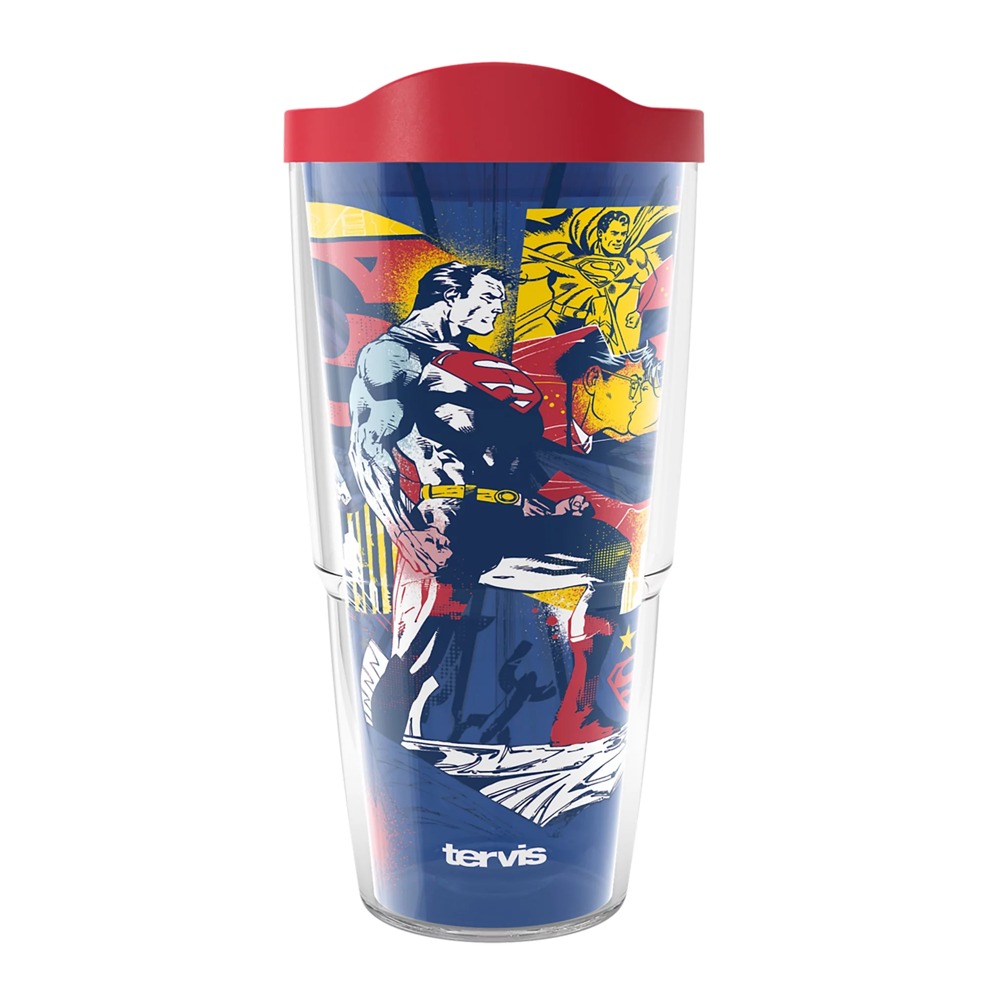 Tervis Warner Brothers DC Comics Superman The One and Only 85th Anniversary Made in USA Double Walled  Insulated Tumbler Travel Cup Keeps Drinks Cold & Hot, 24oz, Classic
