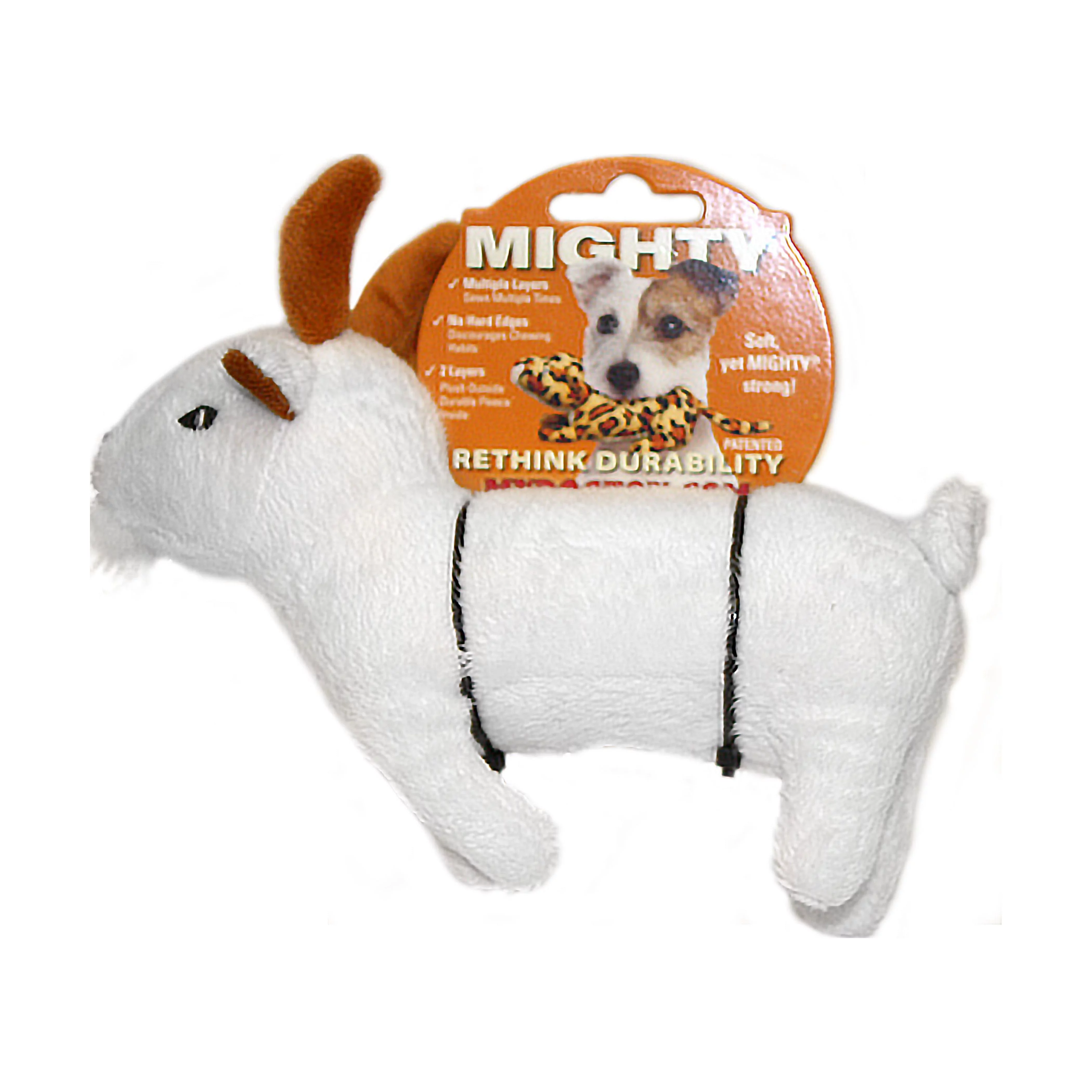 VIP Products Mighty Jr. Farm Goat Dog Squeaky Toy, Medium