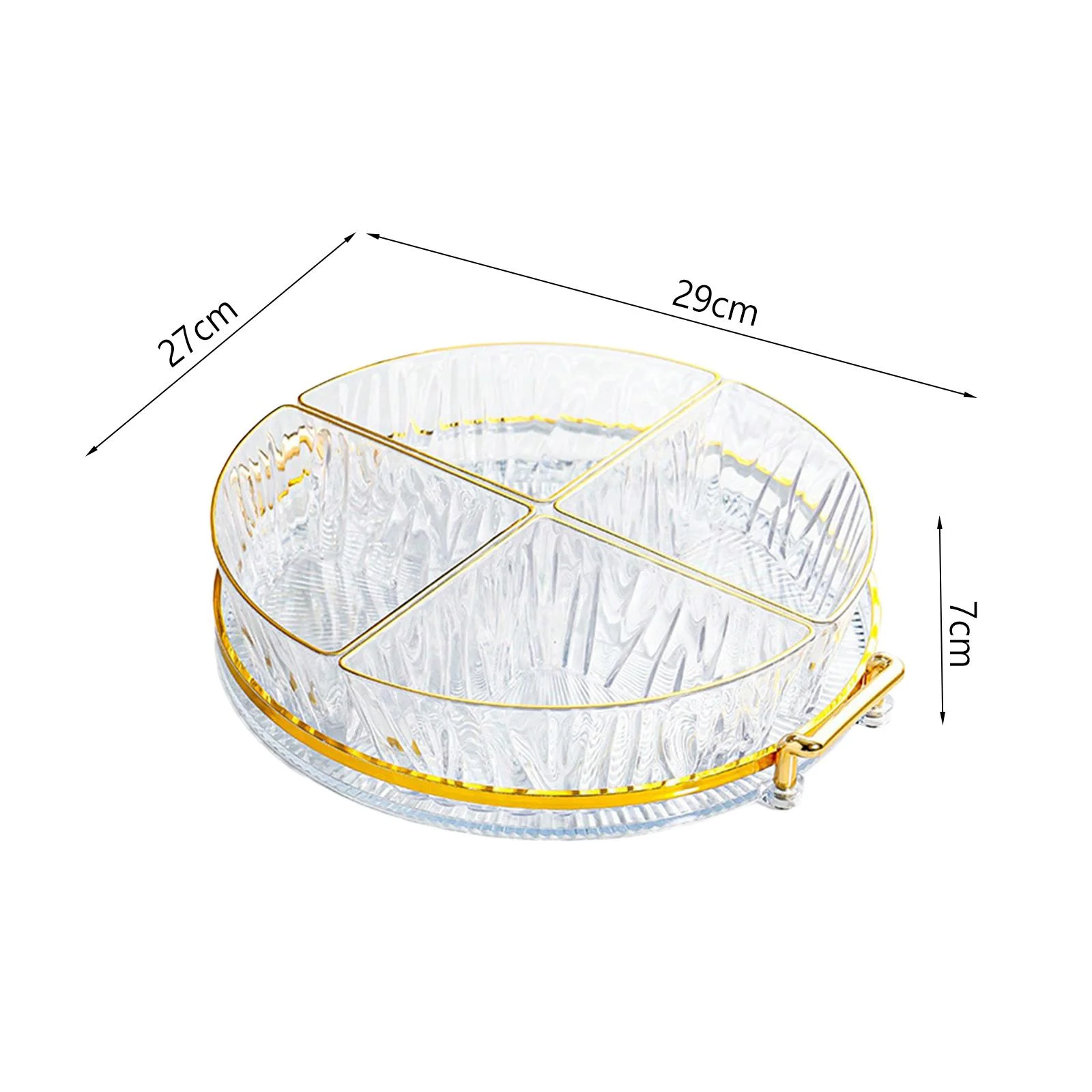 perfk Divided Serving Dishes Serving Bowls for Party Dinner Table Snacks