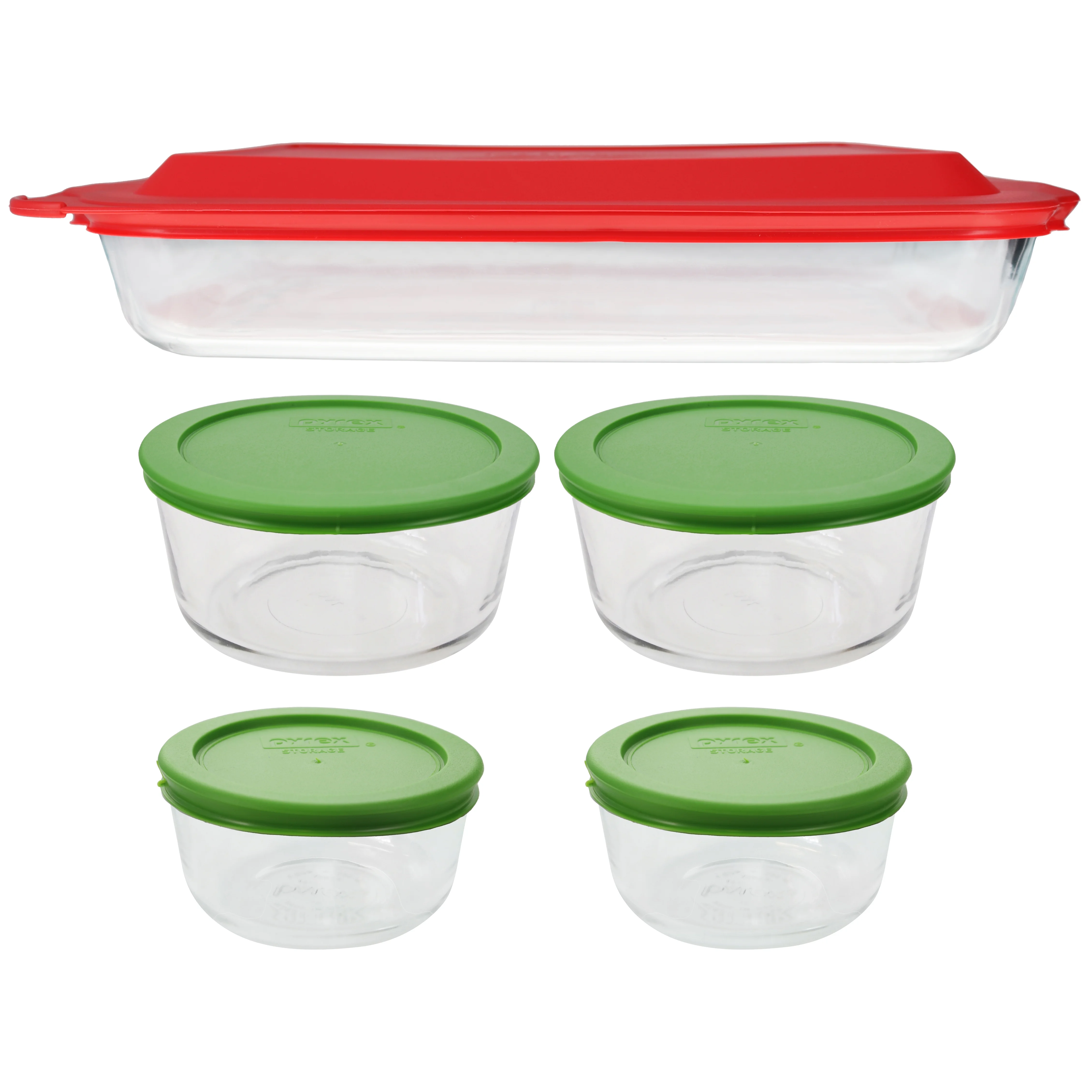 Pyrex 10-Piece Holiday Bundle for 233, 7200 and 7202 Glassware with Lids