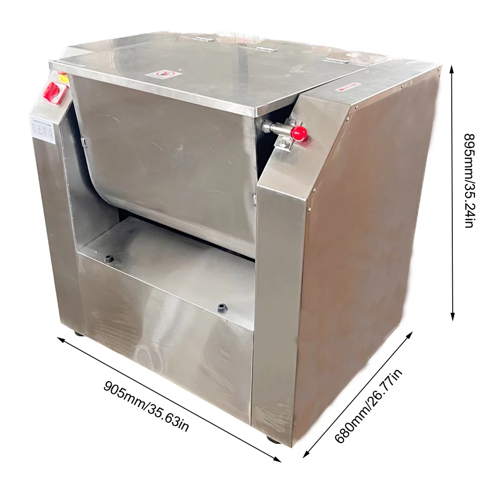 INTBUYING Commercial 50kg Electric Dough Mixer with Dough Knife for Dough Mixing Kneading