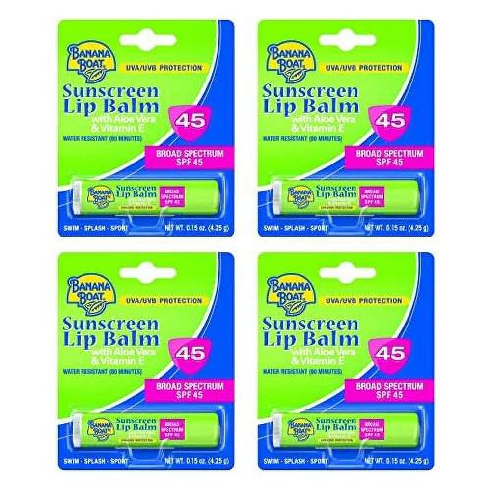 Sunscreen Balm Aloe Vera With E SPF 45 0.15 Oz (Pack Of 4)