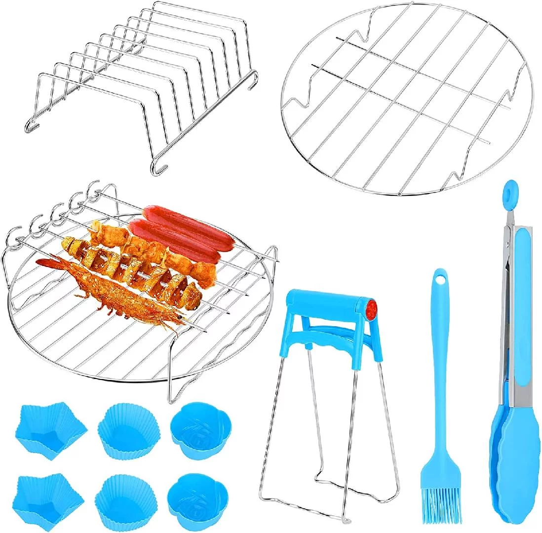 Air Fryer Accessories 7PCS for COSORI Ninja Gowise Gourmia Power XL Air Fryer, Fit all 5.3QT - 8QT COSORI Air Fryer Toaster Oven Combo