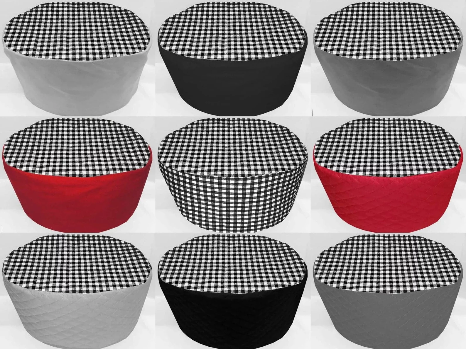 Black & White Checked Slow Cooker Cover by Penny's Needful Things (All Black Checked, Large)