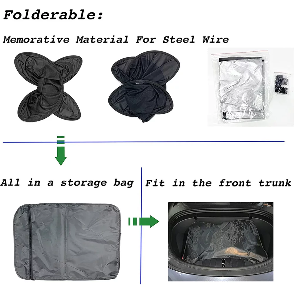 Tesla Model 3 Sunshade Sunroof Sunshade, UV Protected and Insulated Roof Sunshade Cover Tesla Model 3 2021 2022 Black