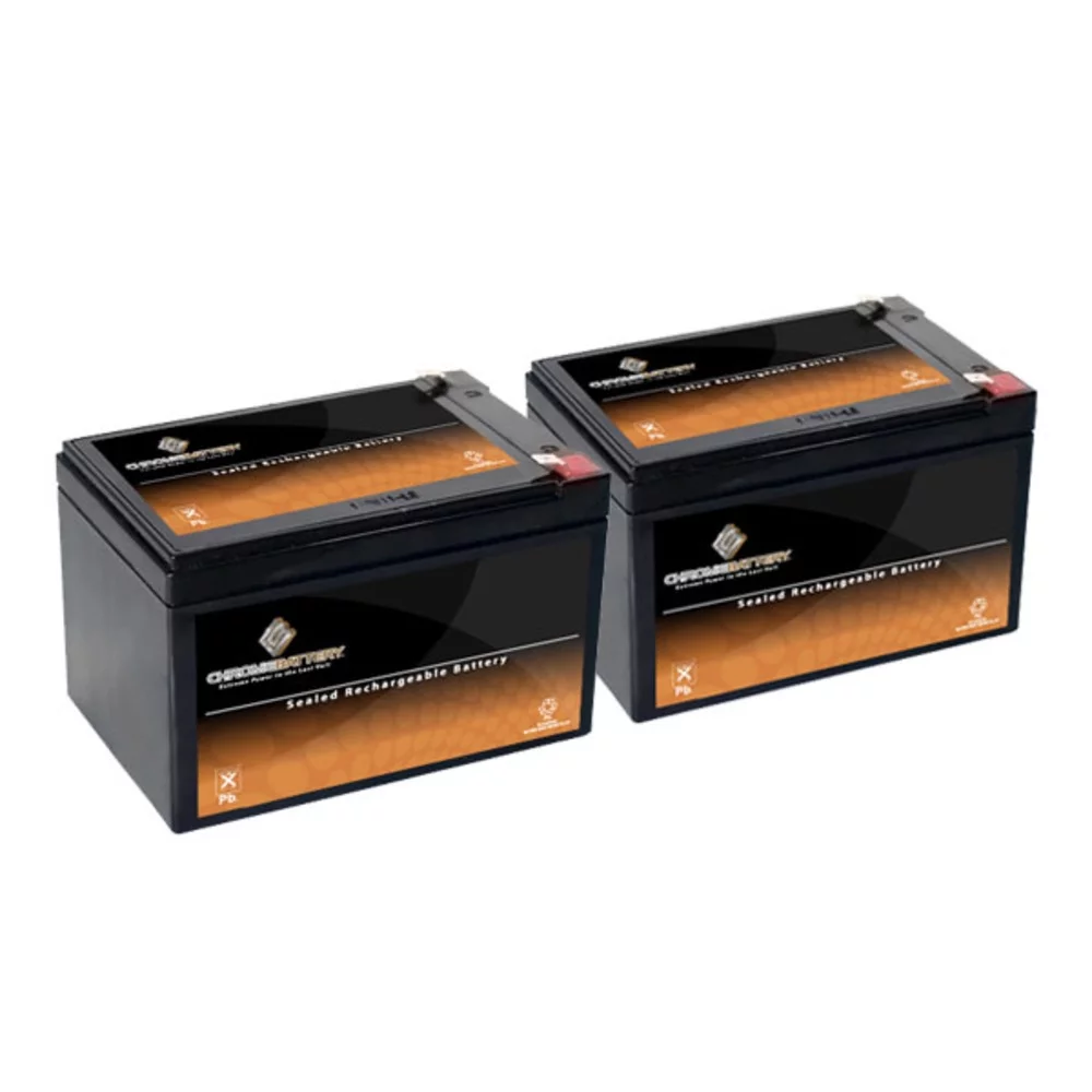 Chrome Battery 2 X New 12 Volts 12Ah Sealed Lead Acid Battery for Ebike Electric Scooter Battery