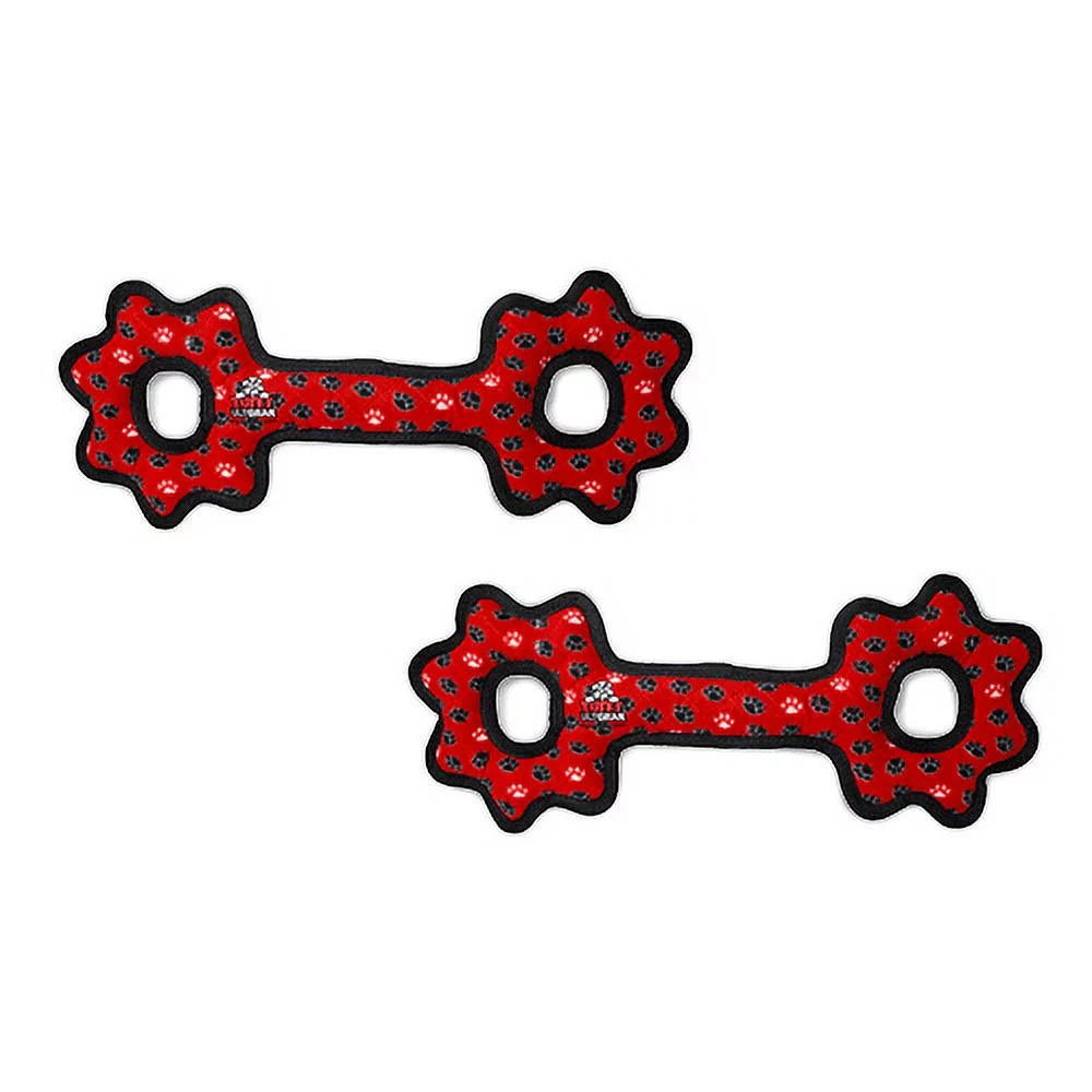 Tuffy Ultimate Tug-O-Gear Red Paw, 2-Pack Durable Dog Toys