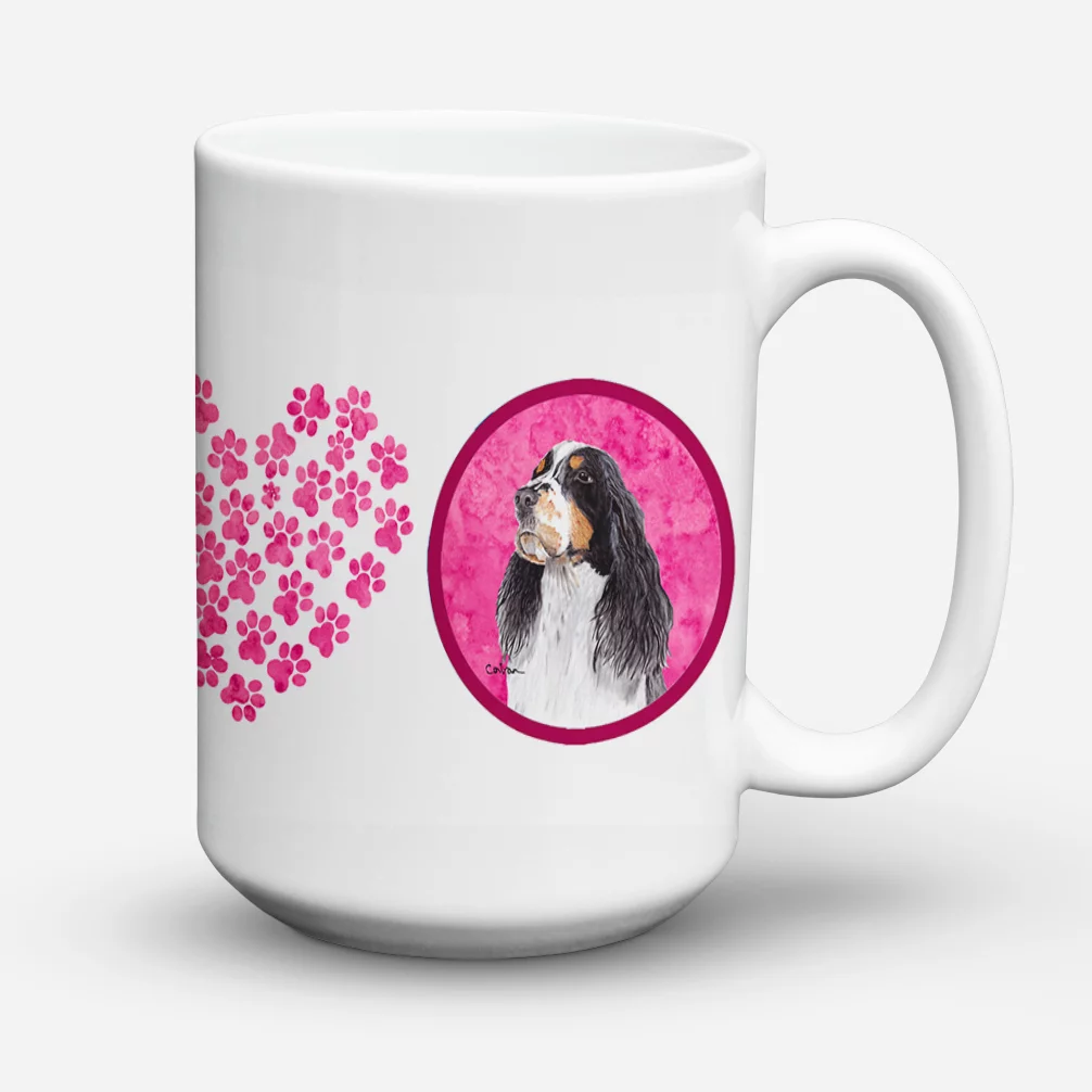 Carolines Treasures SC9134PK-CM15 Springer Spaniel Dishwasher Safe Microwavable Ceramic Coffee Mug 15 ounce, 15 ounce,
