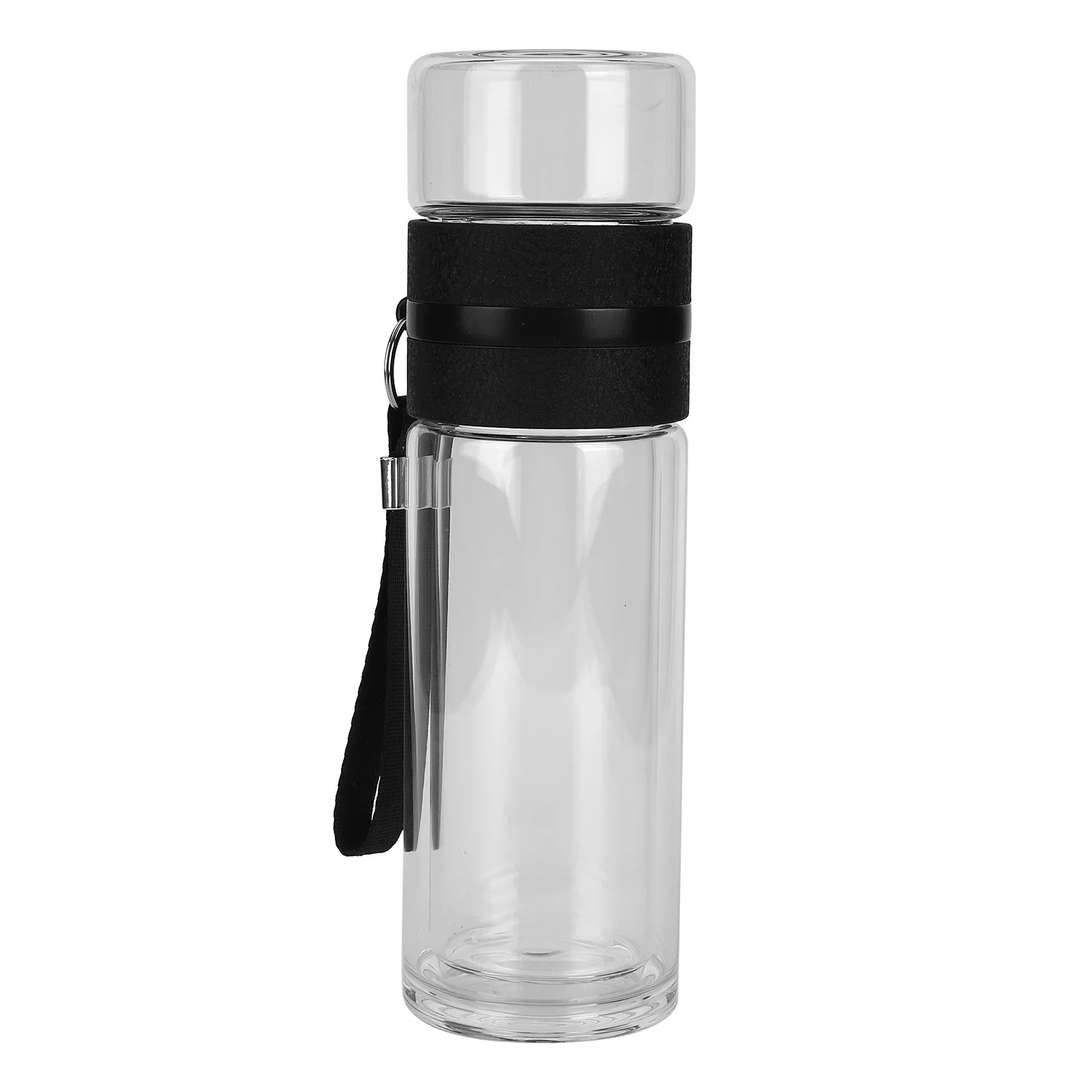 Glass Bottle Pratical Double Wall Bottle Double Layer Water Bottle Clear Tea Separation Bottle