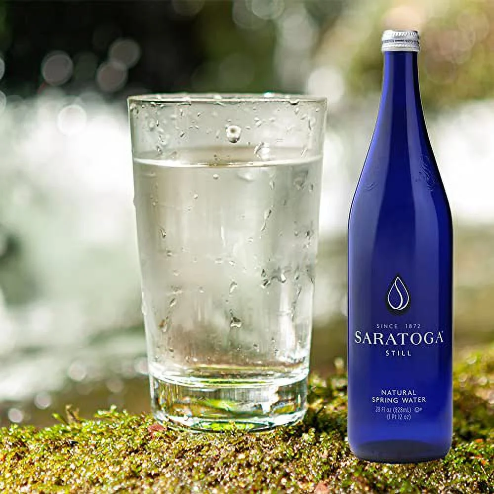 Saratoga | Still | Non Sparkling | Spring Water | Sodium | Low Mineral | 28 Oz (12 Glass Bottles)