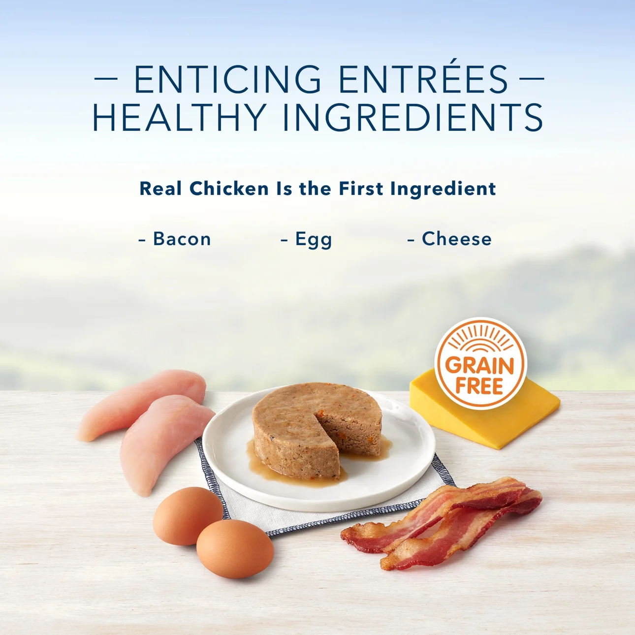 Blue Buffalo Delights Small Breed Cup Bacon, Egg and Cheese Pate Wet Dog Food for Adult Dogs, Grain-Free, 3.5 oz. Cup