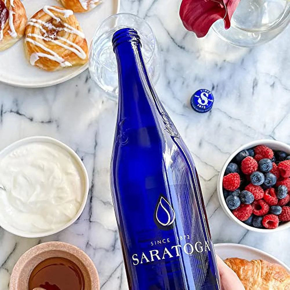 Saratoga | Still | Non Sparkling | Spring Water | Sodium | Low Mineral | 28 Oz (12 Glass Bottles)