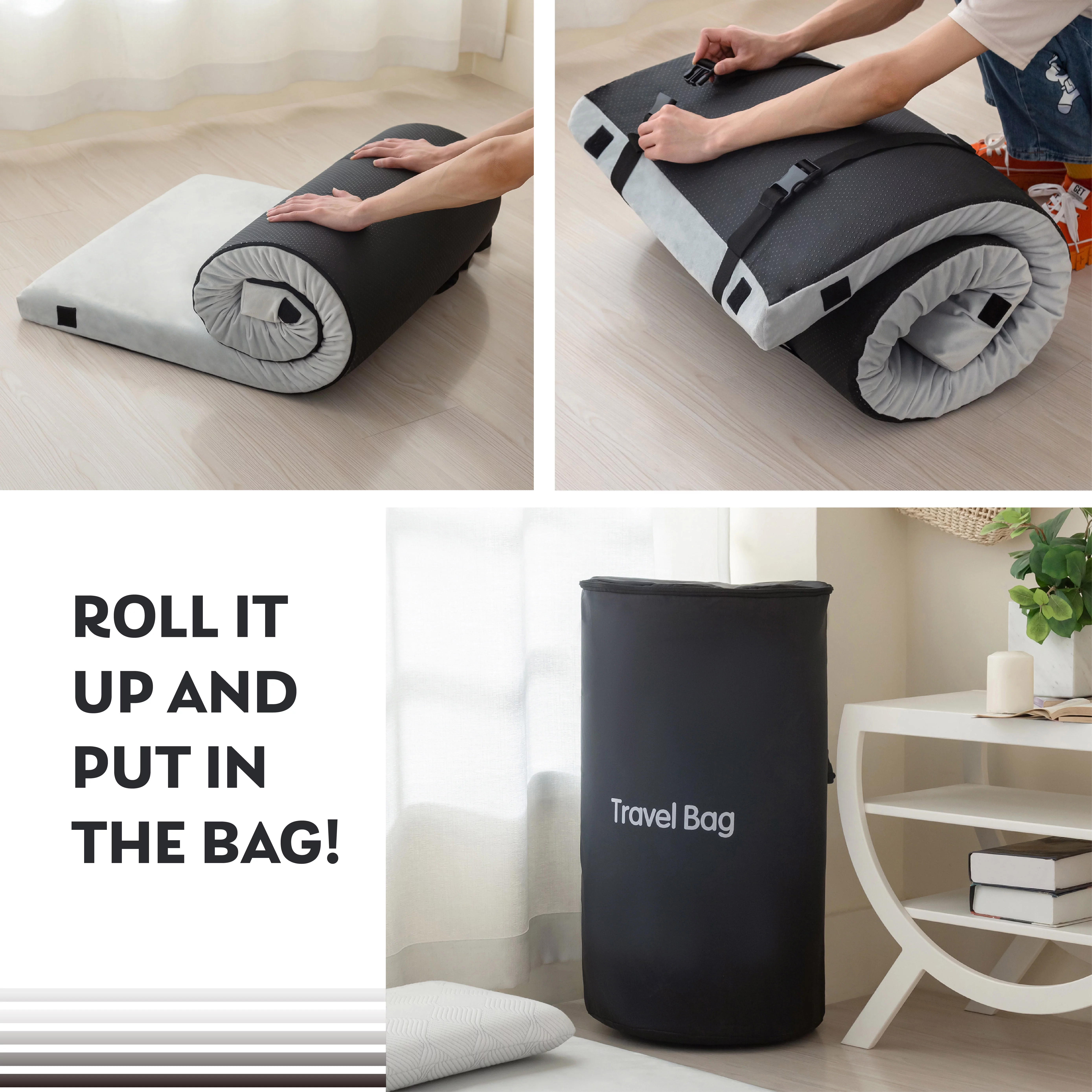 MLILY Ego 2.5 inch Memory Foam Camping Mattress, Sleeping Pad for Kids Adults, Kids, white