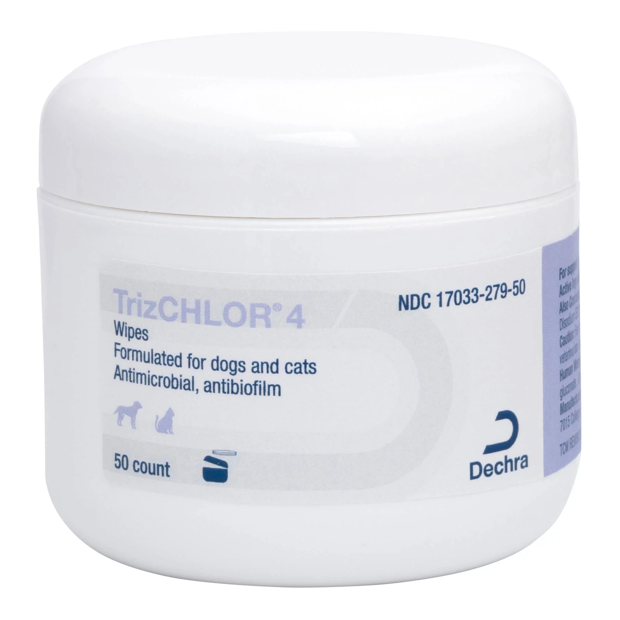 TrizCHLOR 4 Wipes for Dogs and Cats, 50 ct