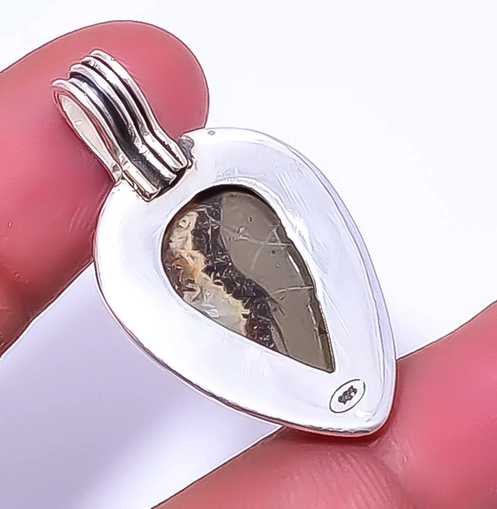 Septerian Stone Handmade 925 Silver Plated Jewelry Pendant 1.56