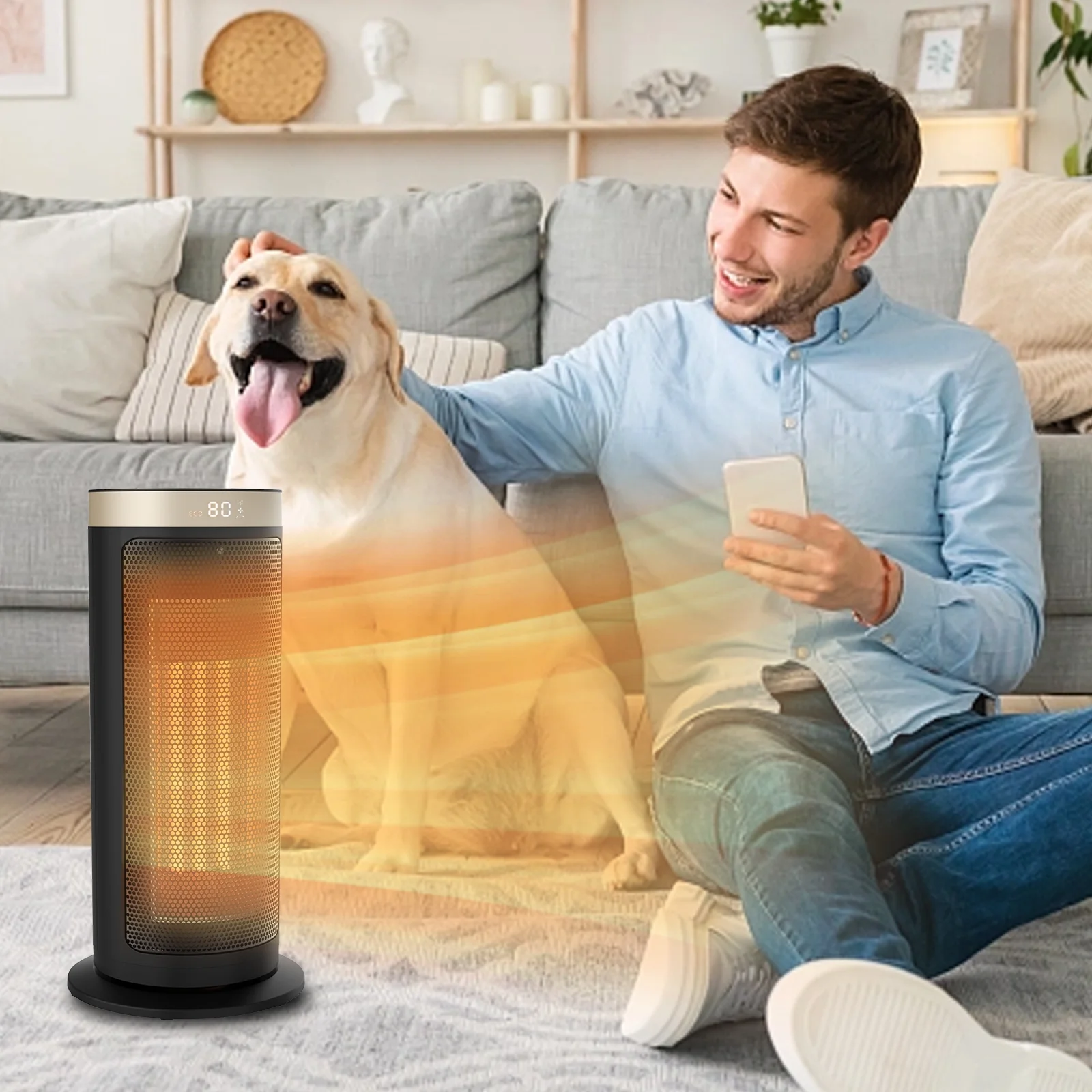 YouYeap Space Heater 1500W 16in Portable New Electric Heaters for Indoor Use