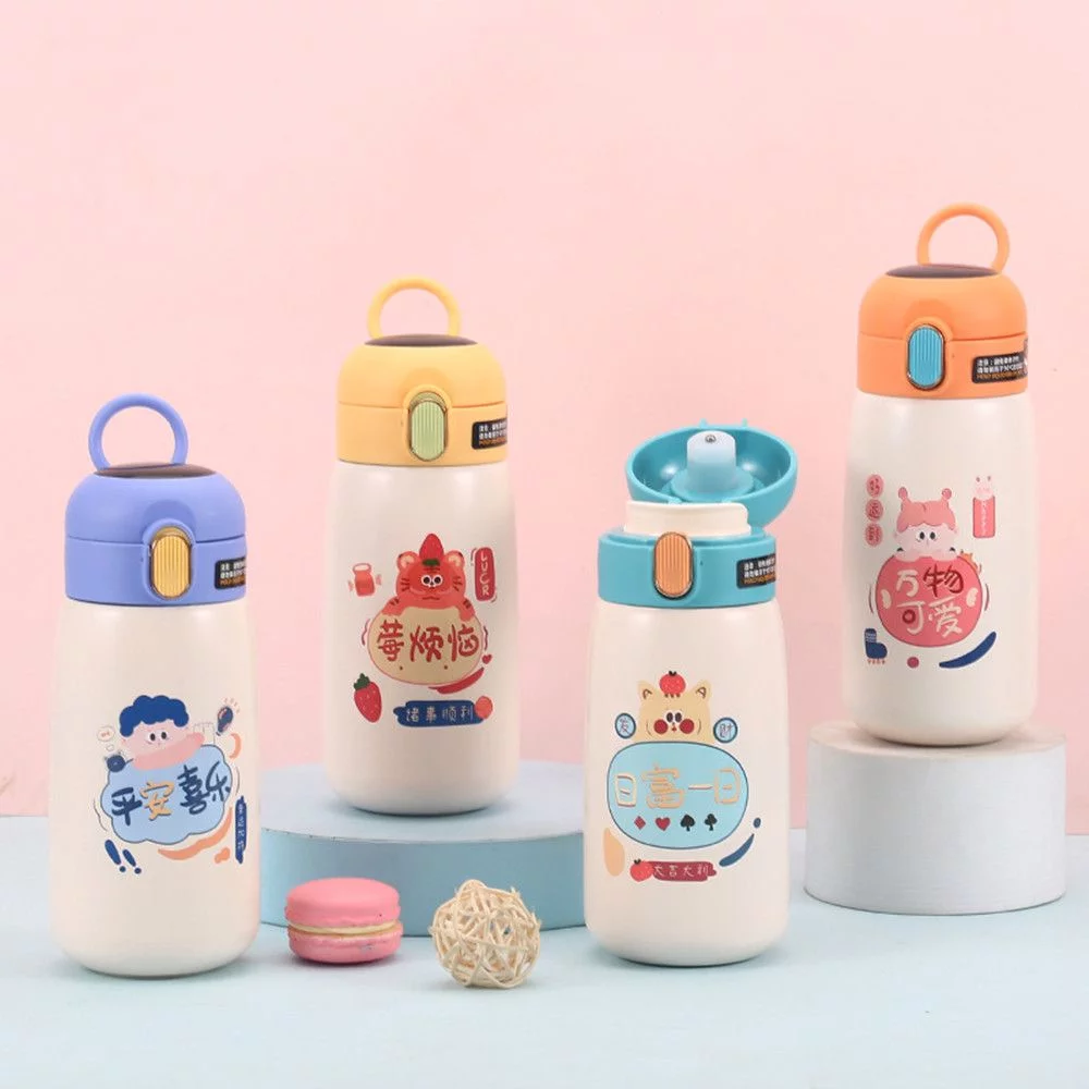 420ml Creative Temperature Touch Display Leak-Proof Thermal Mug Water Bottle Water Cup Stainless Steel PURPLE