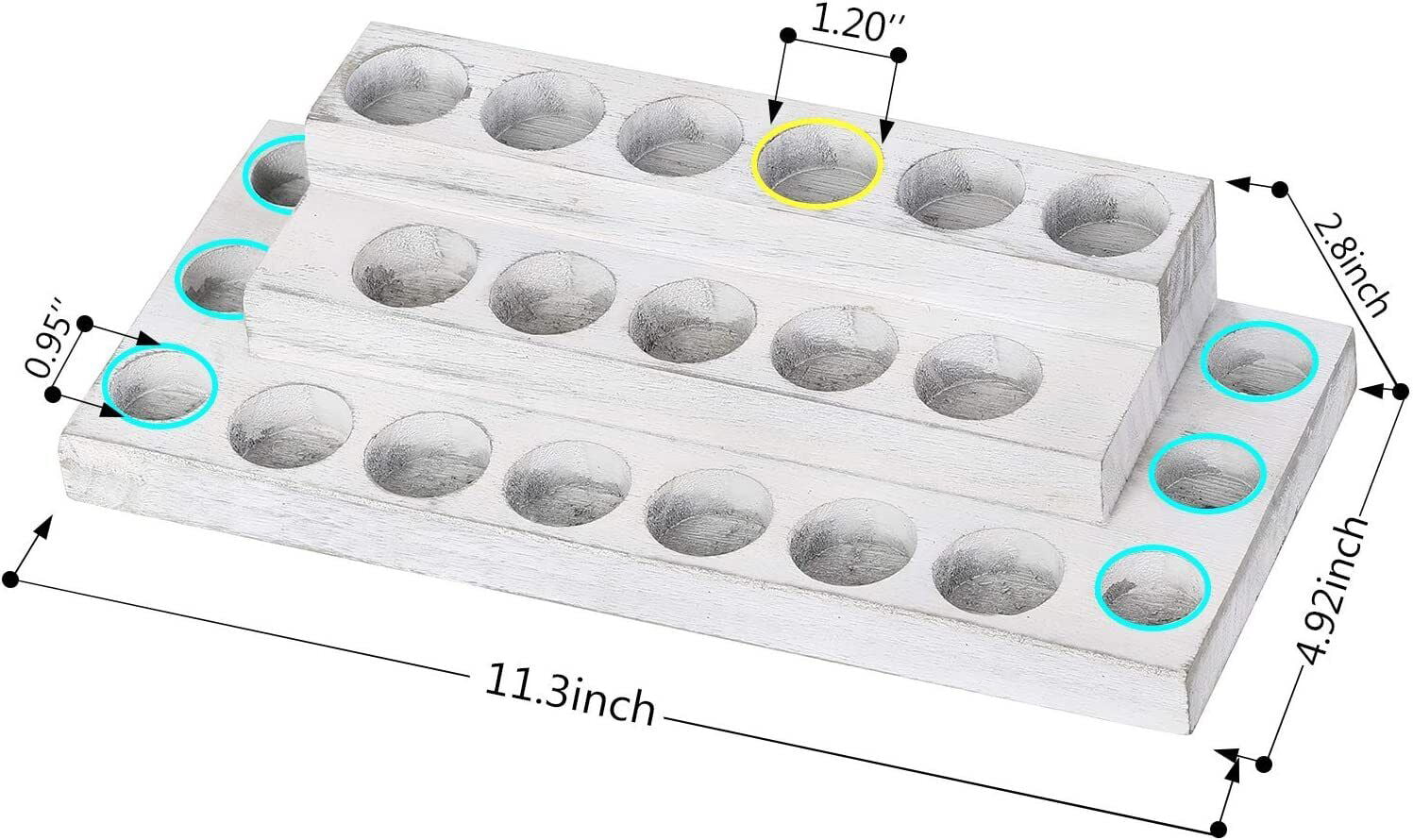 Essential Oils Storage Rack 3 Tiers Wooden Nail Polish Organizer Display Shelf