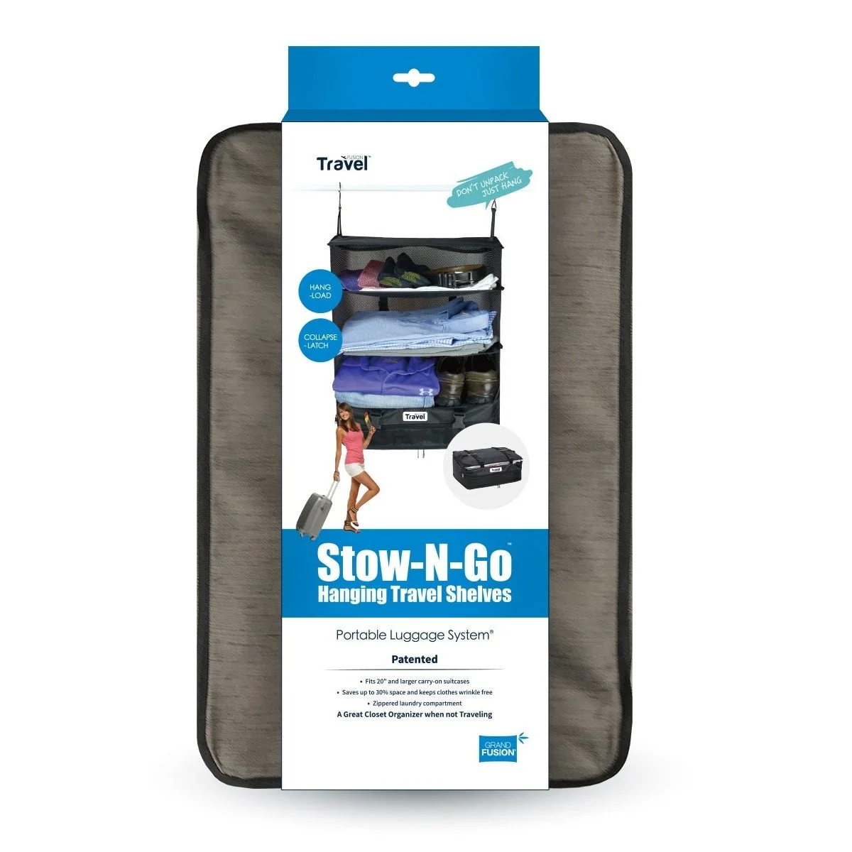 STOW N GO HANGING TRAVEL SHELVES - LARGE, From Grand Fusion