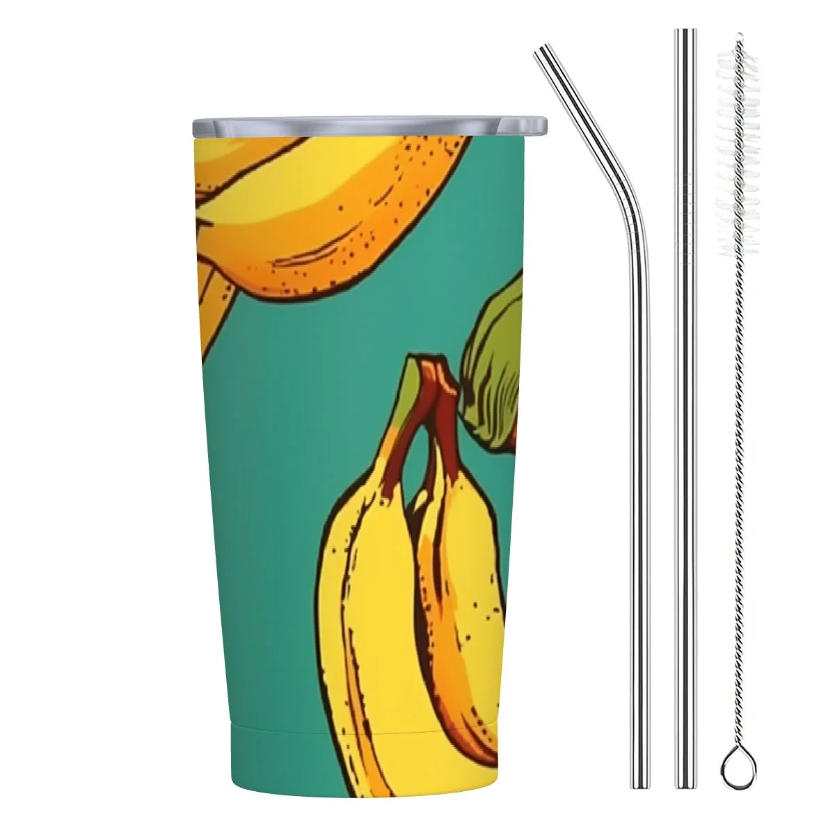 COMIO Insulated Water Bottle Stainless Steel Water Bottles Metal Water Bottle, Cartoon Fruit Banana