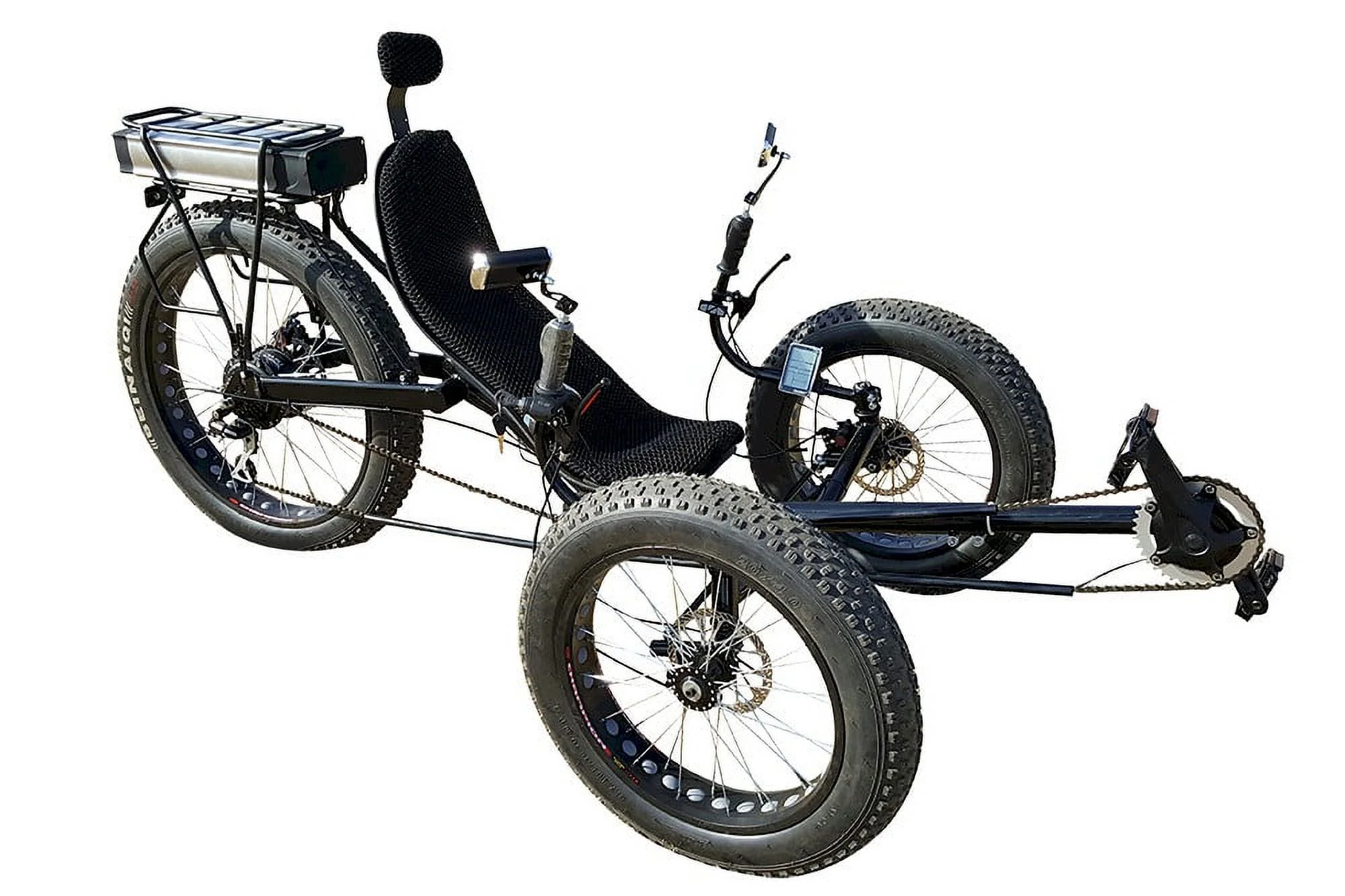 High Carbon Steel Frame Fat Tire Electric Recumbent Tricycle Trike