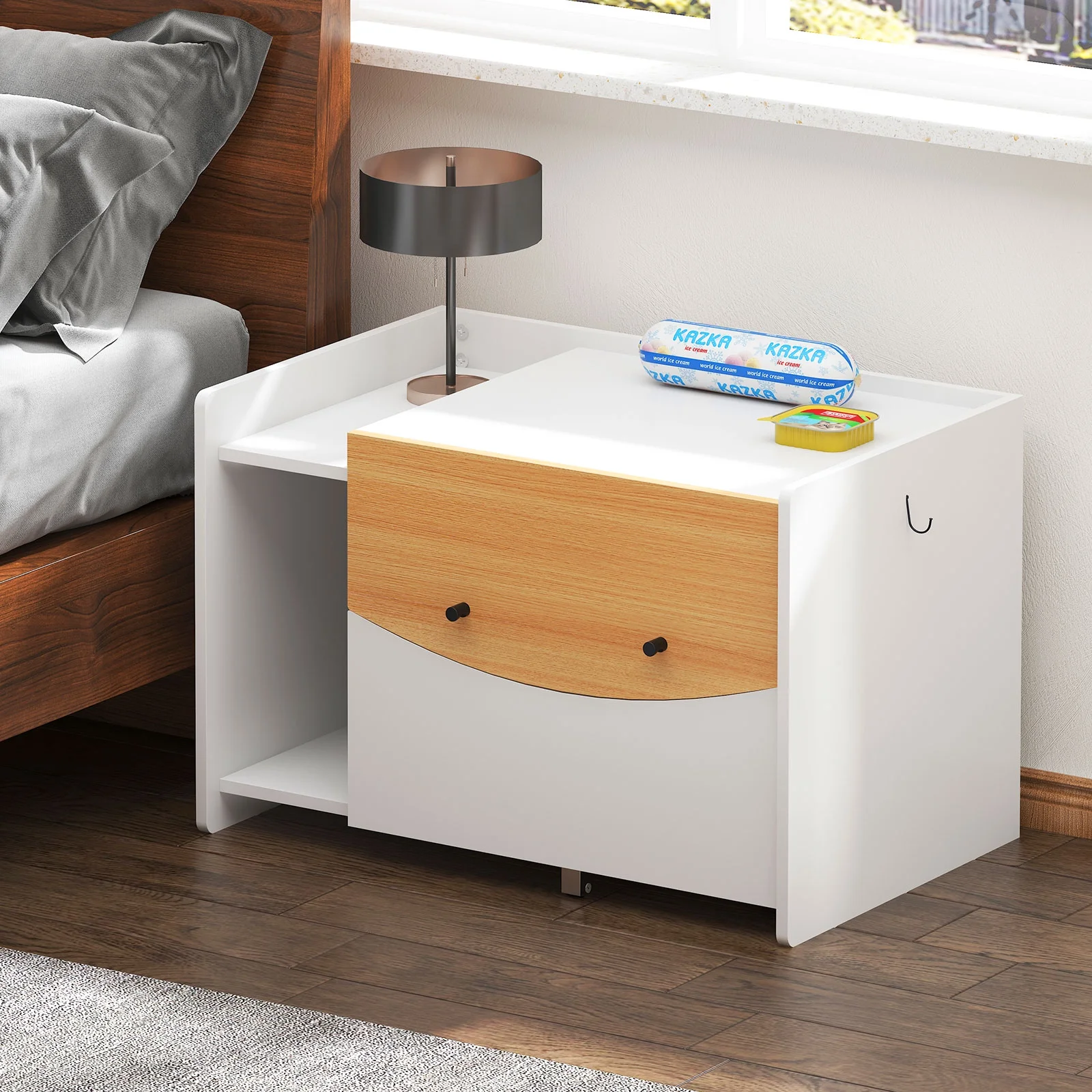 Soges Modern Design Pet Cat Cabinet, Well-Designed Litter Box Shell, Pet Furniture, Multi-Functional Storage Cat Cabinet