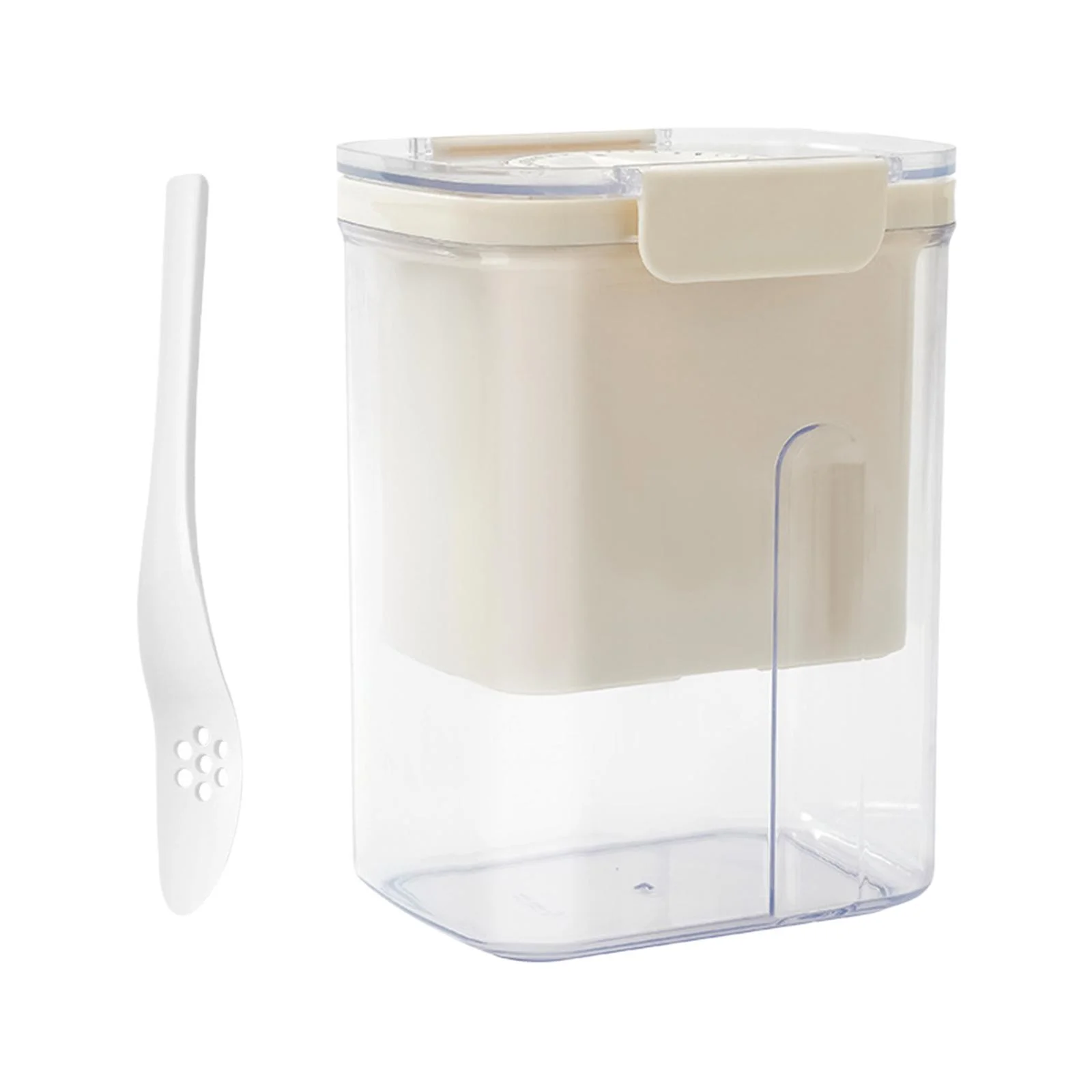 CUTICATE Greek Yogurt Strainer Soya Bean Milk Filter Cup with Spoon Food Strainer Fruit Juice Filter Whey Separation for Kitchen Juice