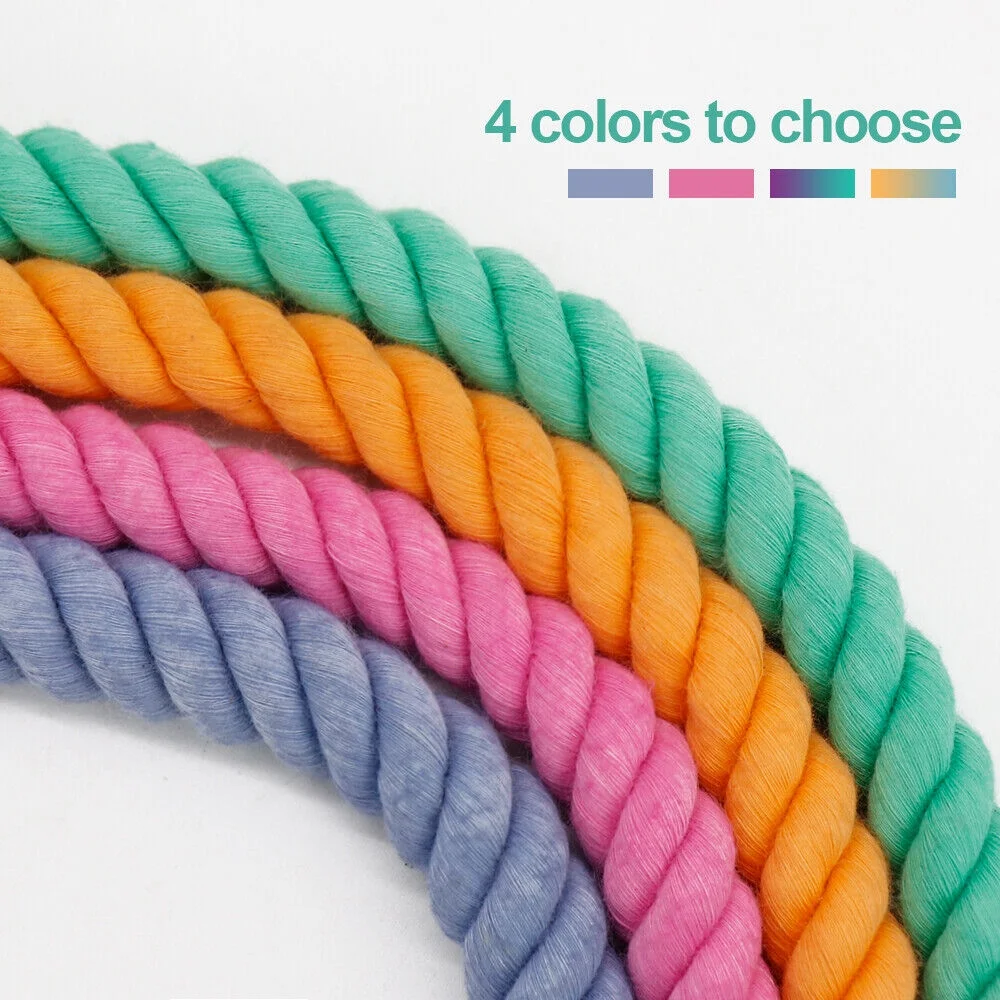 Didog 6ft Long Hands Free Dog Leash Braided Cotton Rope Pet Walking Leashes Training Adjustable Double Ended