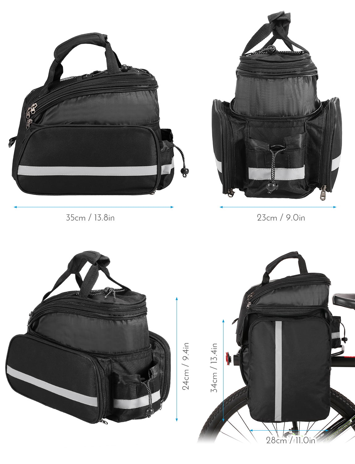 Lixada Bike Pannier,With Rain Cover Bike With Rain Rear Seat Mtb Bike With Seat Waterproof Mtb Waterproof Mtb Bike MewmewcatBike 13l Bike 13l Bike Rear