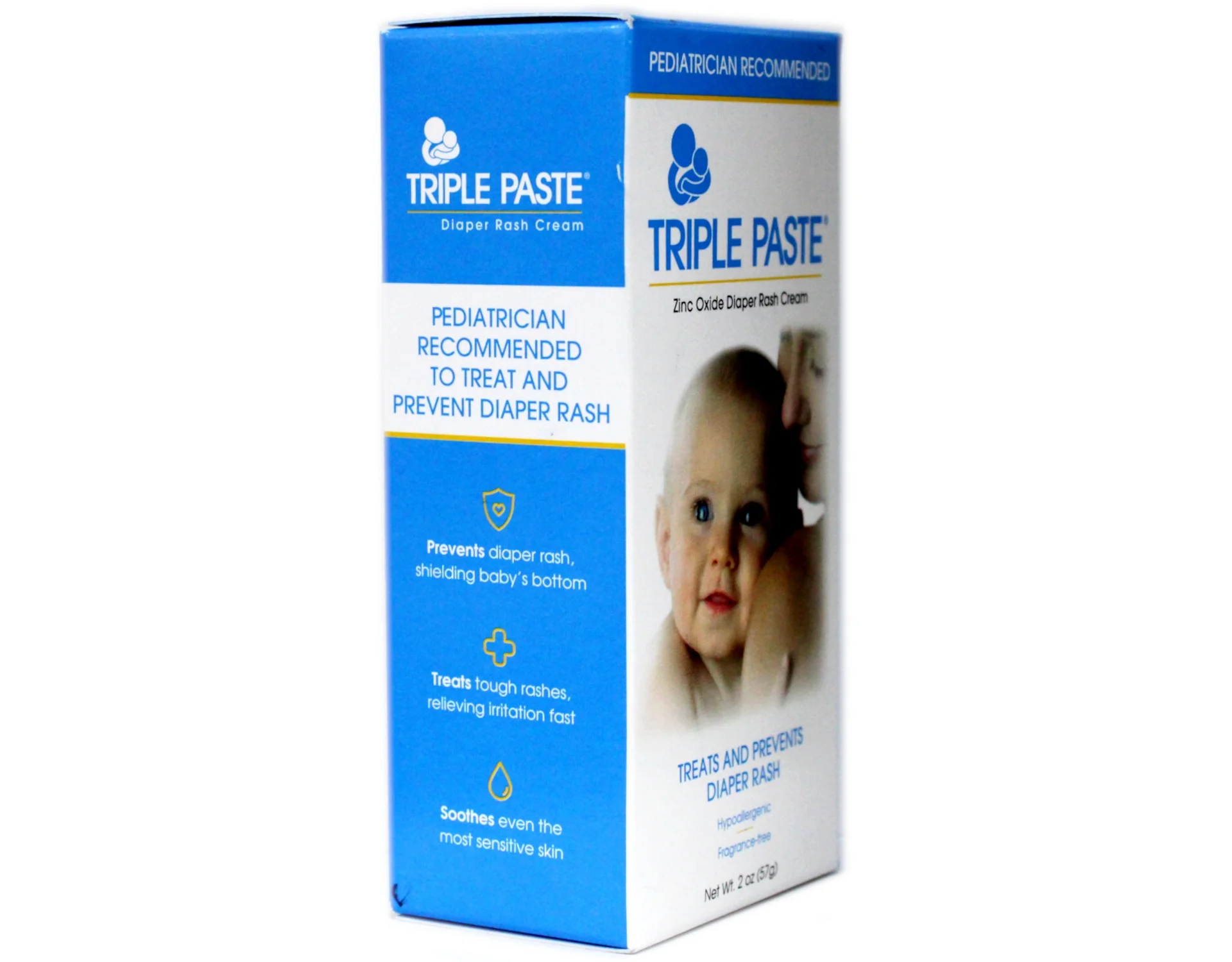 Triple Paste Medicated Ointment for Diaper Rash 2 oz (Pack of 2)