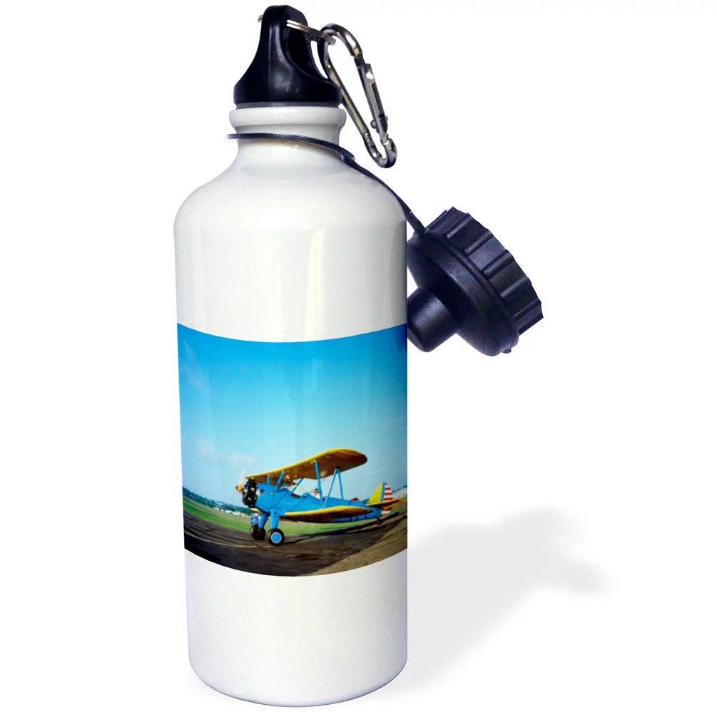 Boelng Stearman PT-17 Biplane, War planes - US24 BFR0038 - Bernard Friel 21 oz Sports Water Bottle wb-91279-1