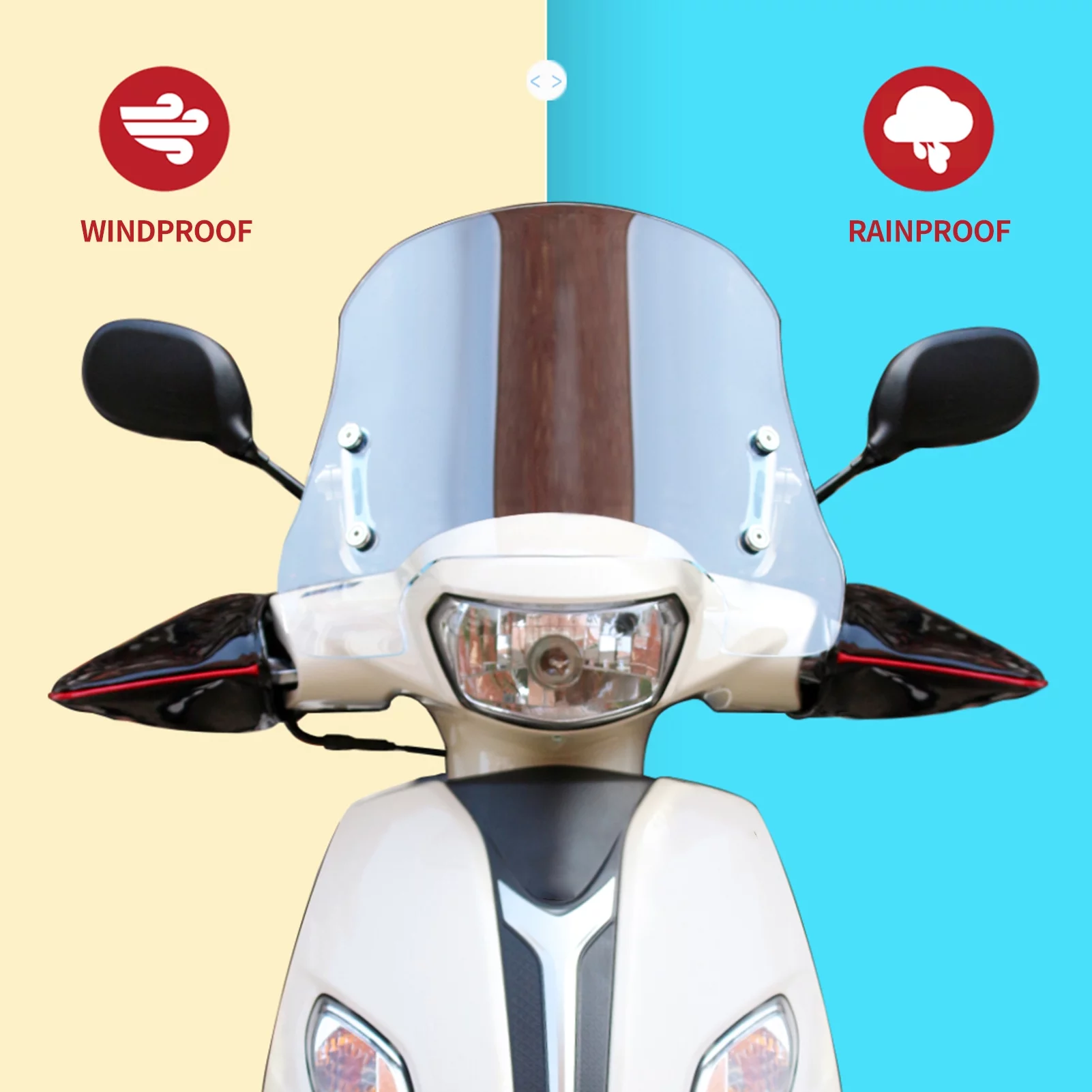 Pinnaco Handlebar Mittens, Windproof Waterproof Bicycle Handlebar Warmer Gloves