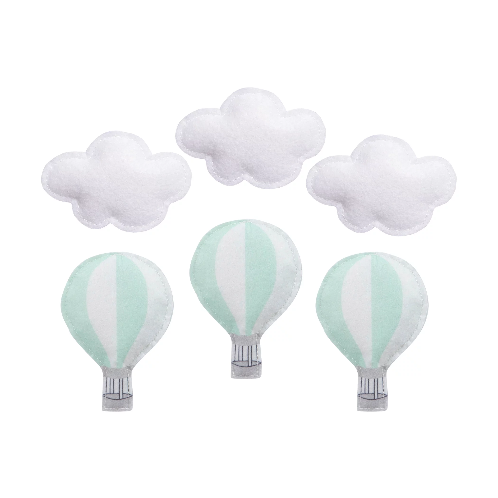 Sammy & Lou Unisex Hot Air Balloon Musical Crib Mobile, Balloon Cloud Character